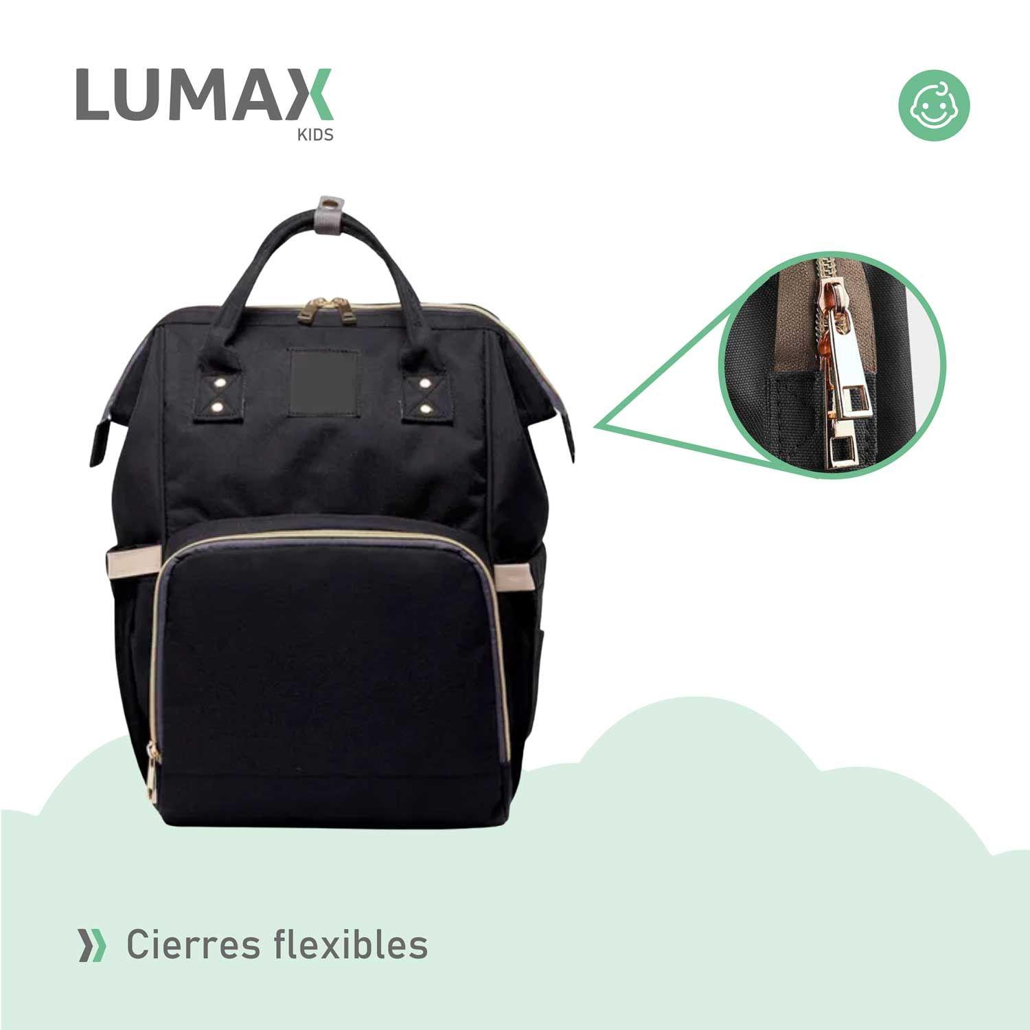 Bolso Mochila Maternal Fashion Alta Calidad Negro-5