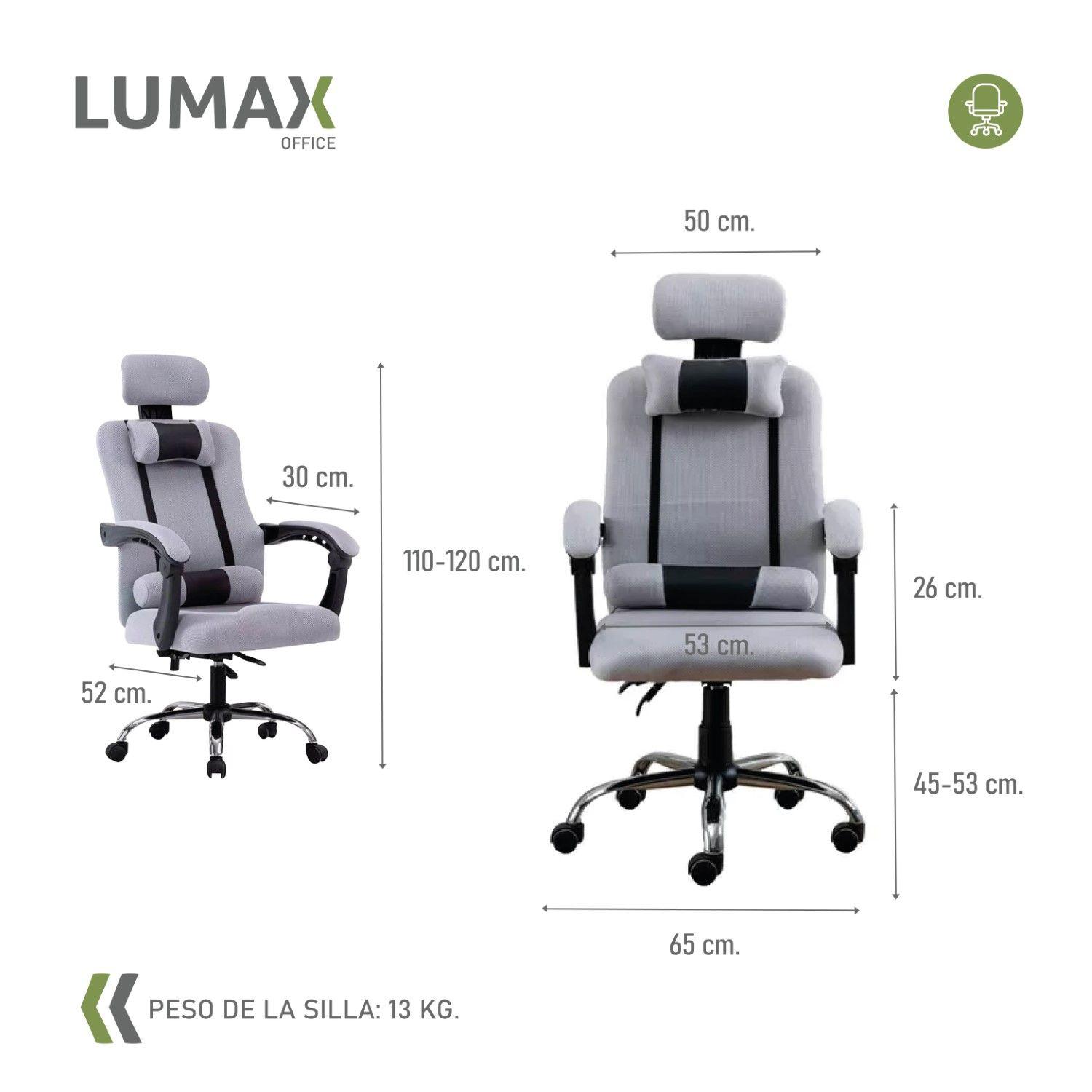 Silla Gamer Ejecutiva Wynn Color Gris-2