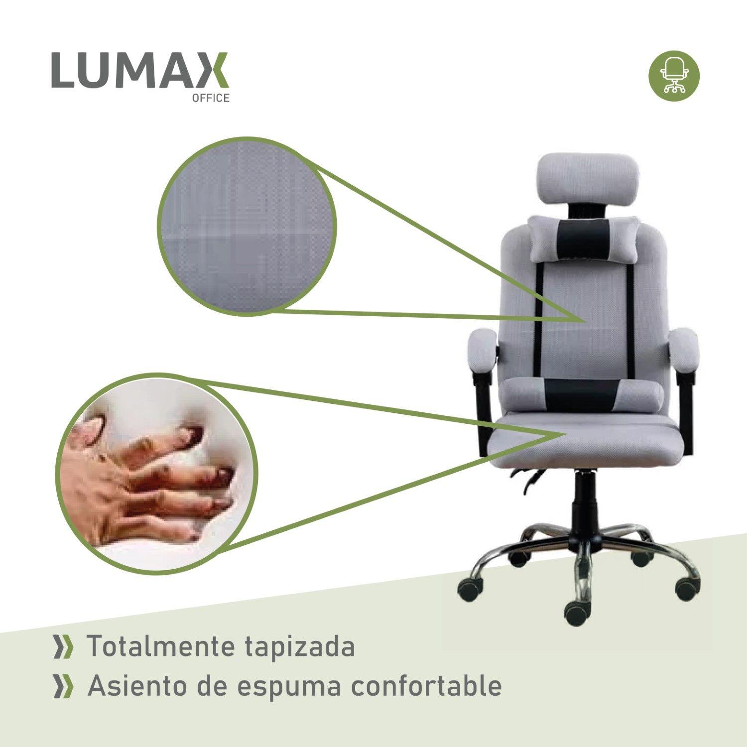 Silla Gamer Ejecutiva Wynn Color Gris-5