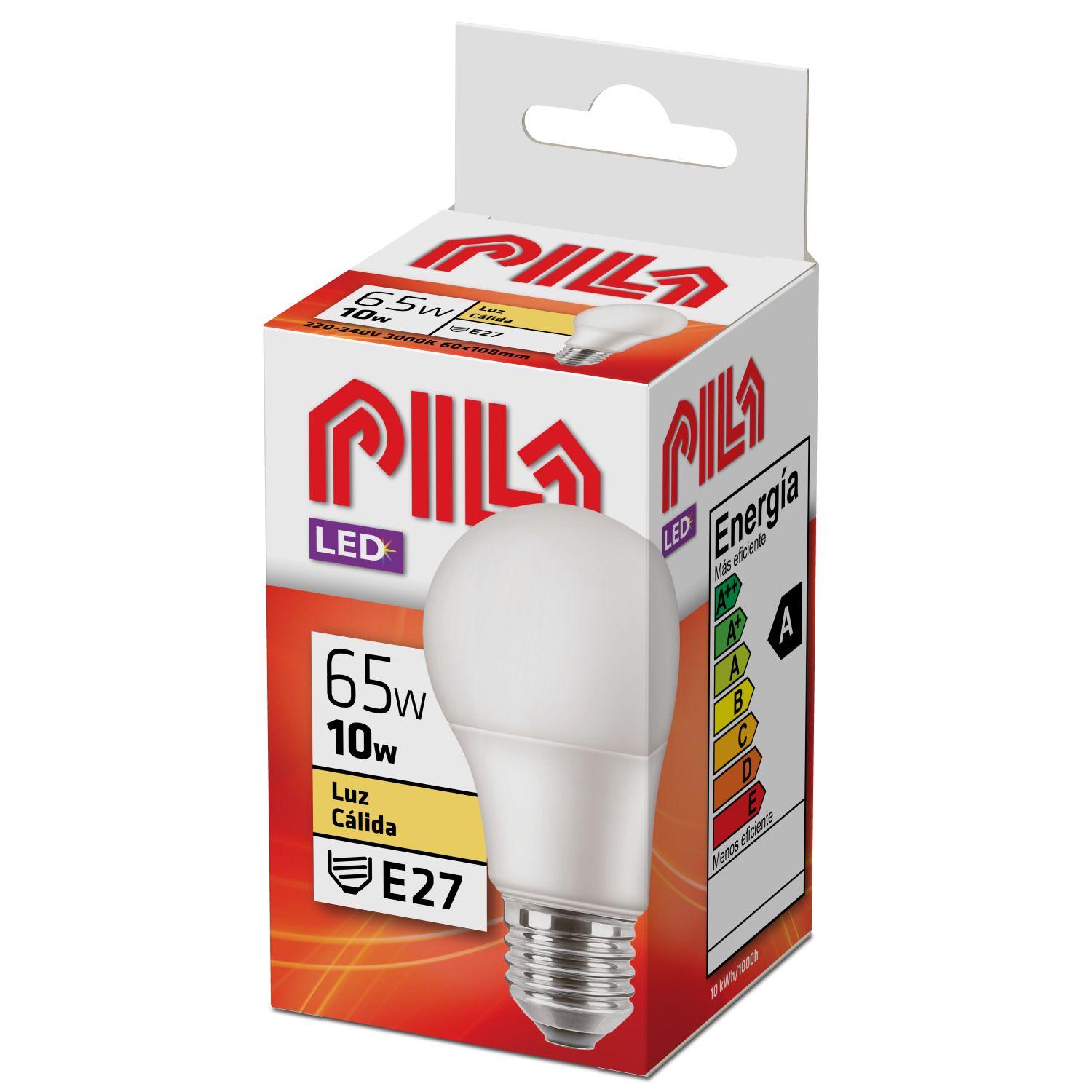 Pack 20 Ampolletas Led Pila E27 10W A60 Calida-3