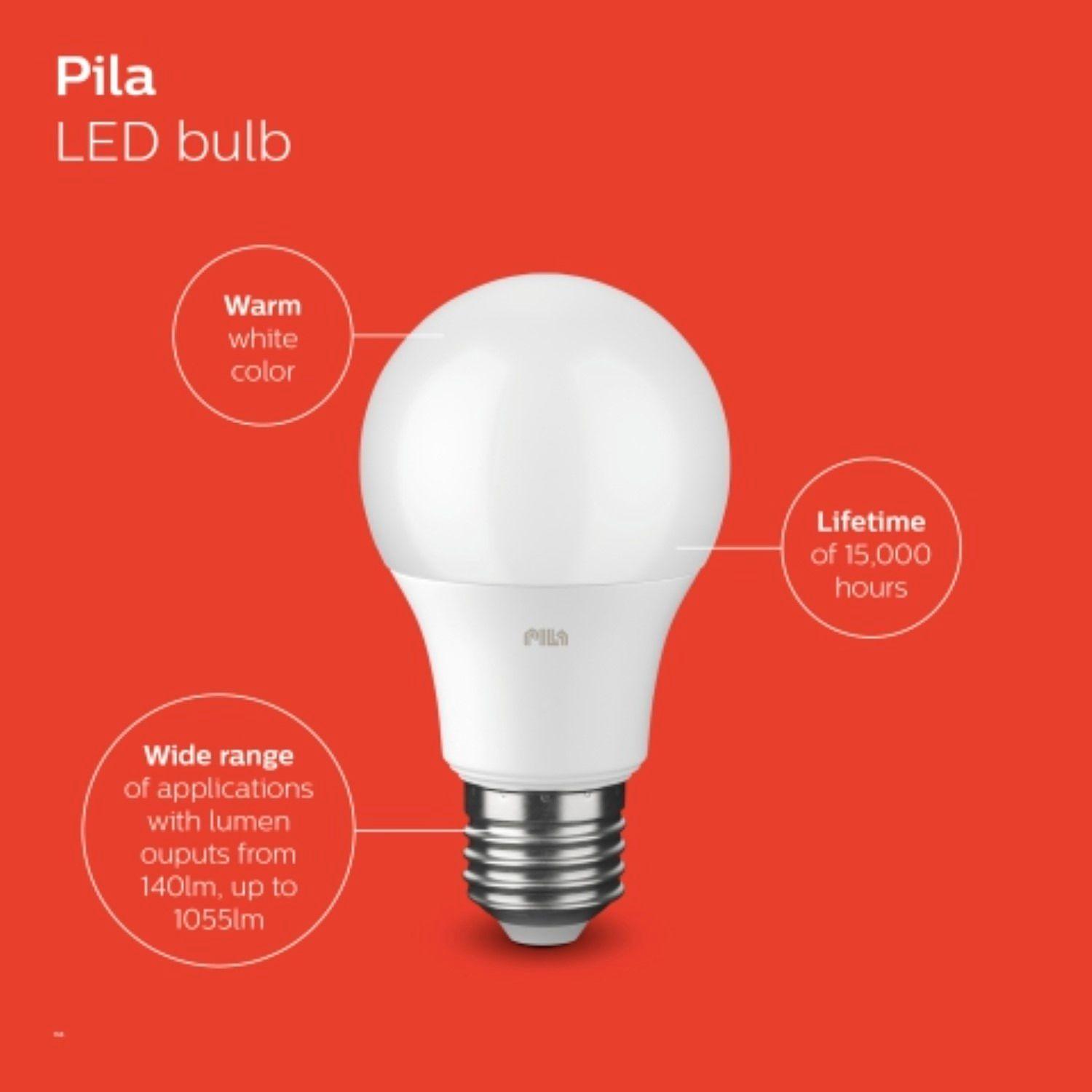 Pack 20 Ampolletas Led Pila E27 10W A60 Calida-4