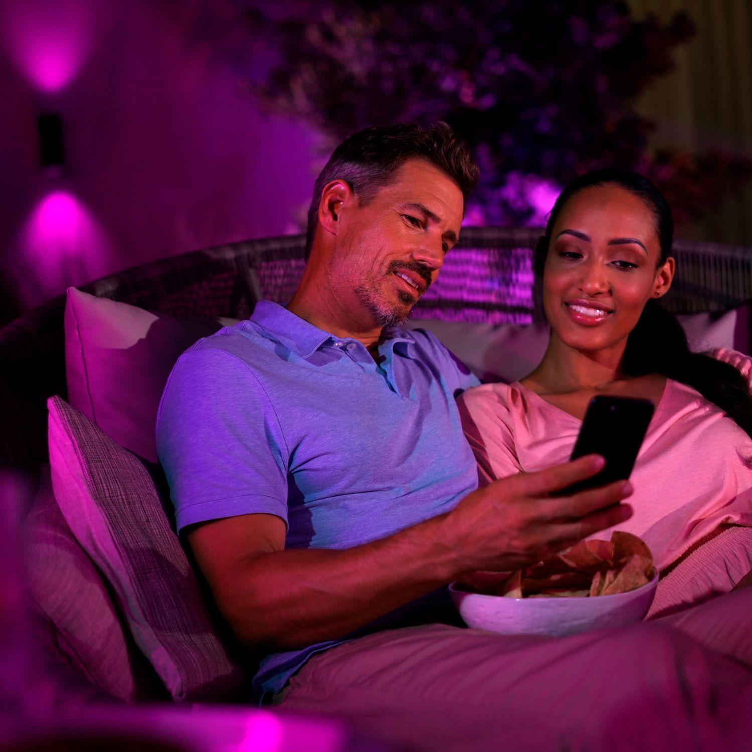 Aplique De Exterior Philips Hue Doble LED Appear RGB-4