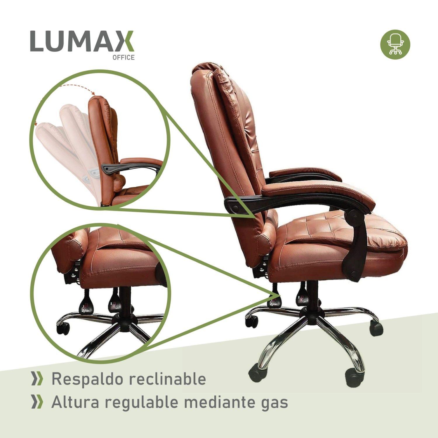 Silla Ejecutiva Escritorio Miles Premium Color Cafe-4