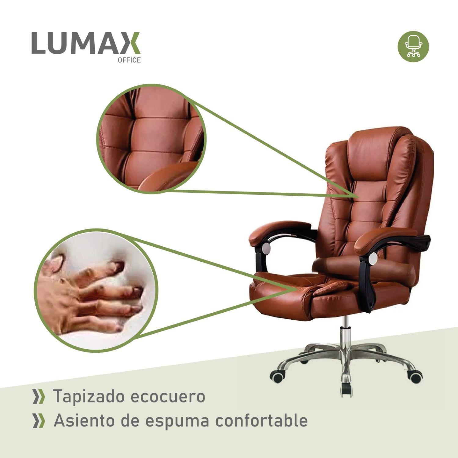 Silla Ejecutiva Escritorio Miles Premium Color Cafe-5