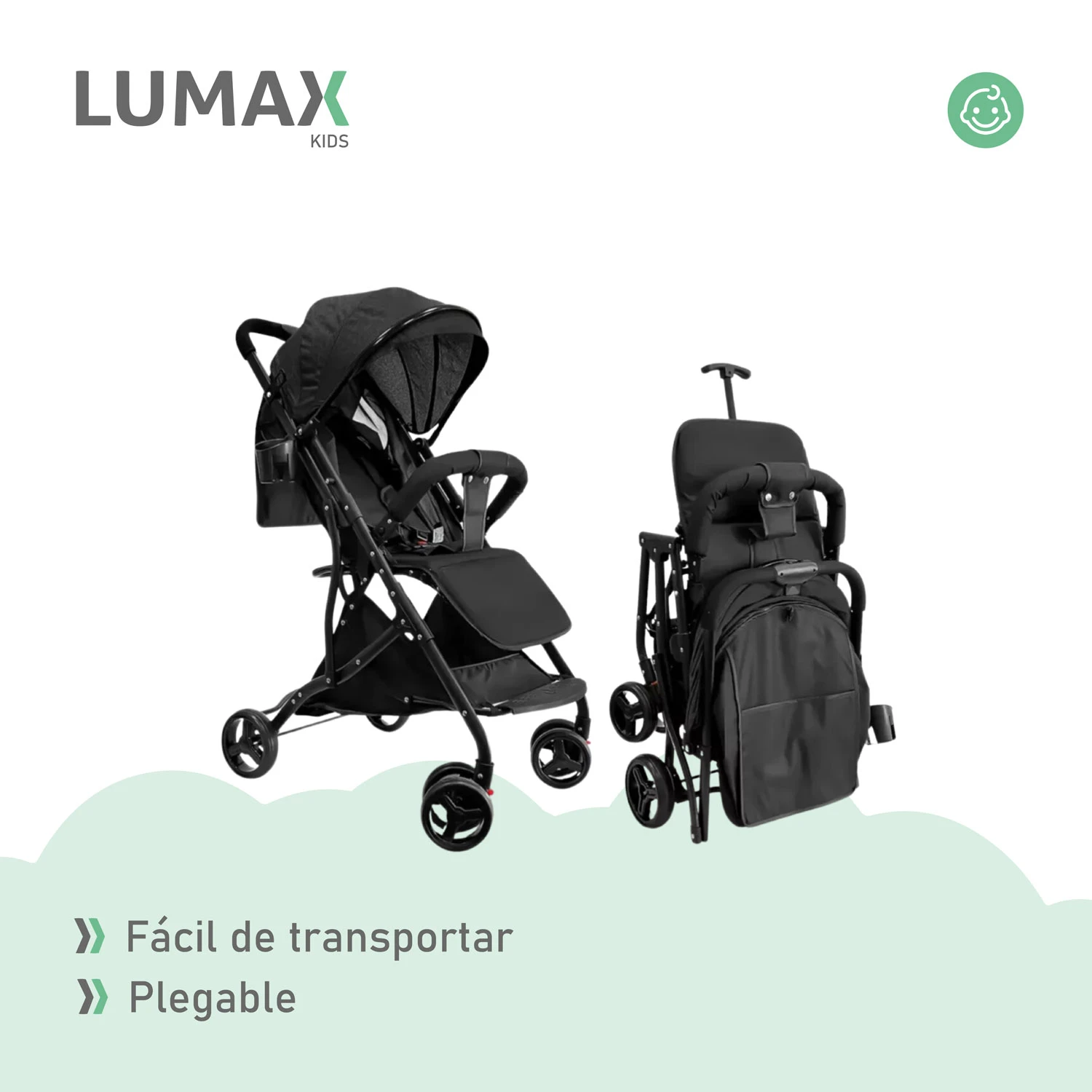 Coche Plegable Premium Kids Paragüita 3 posiciones-3