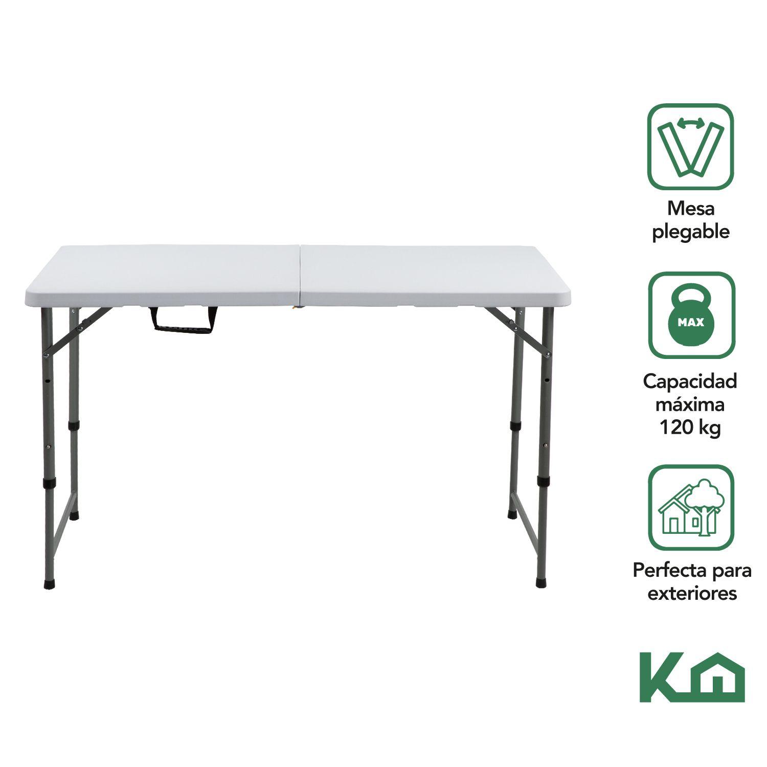 Mesa Plegable 1.2 Mts Tipo Maleta Portatil Camping Jardin-2