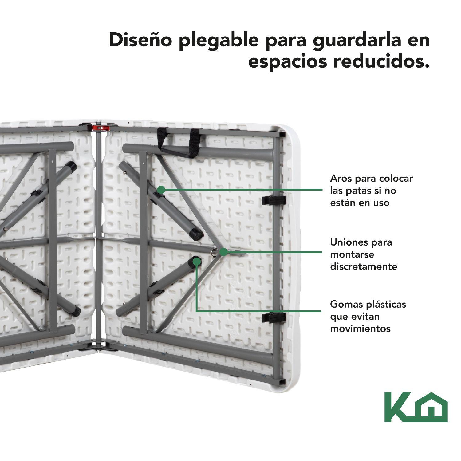 Mesa Plegable 1.2 Mts Tipo Maleta Portatil Camping Jardin-4
