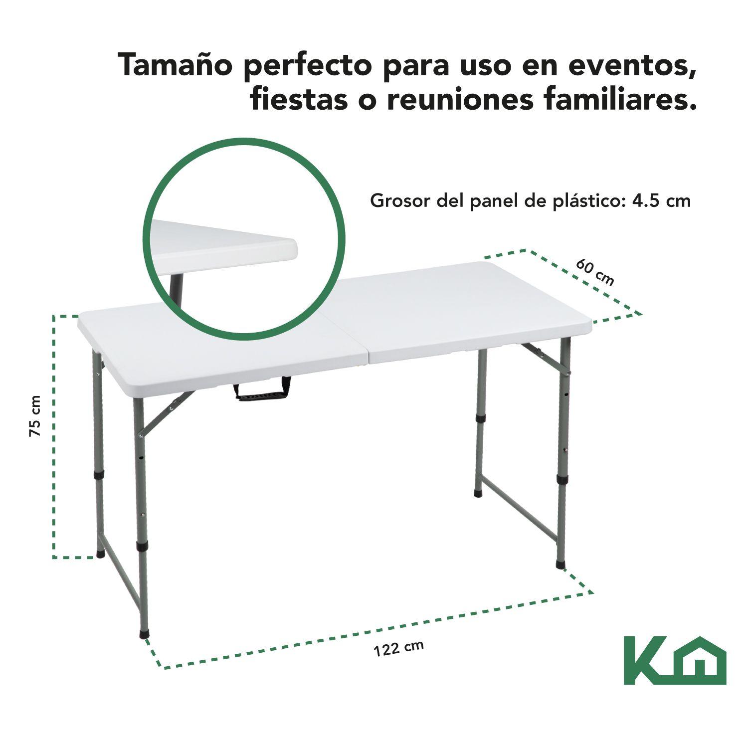 Mesa Plegable 1.2 Mts Tipo Maleta Portatil Camping Jardin-5