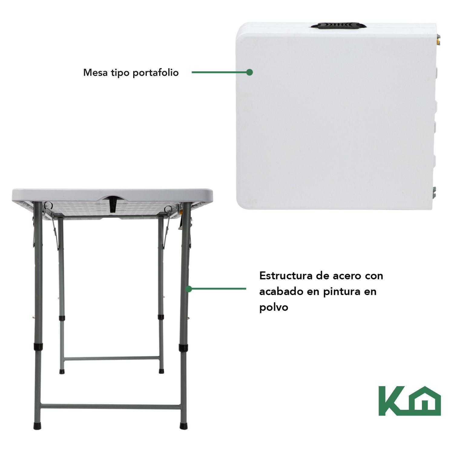 Mesa Plegable 1.2 Mts Tipo Maleta Portatil Camping Jardin-6