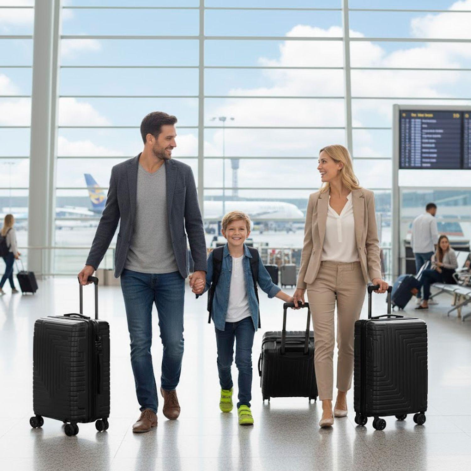 Maletas De Viaje Set De 3 Color Negro Con Organizadores-2