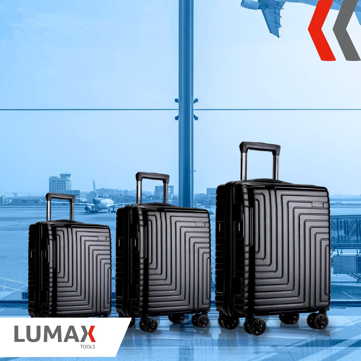 Maletas De Viaje Set De 3 Color Negro Con Organizadores-7