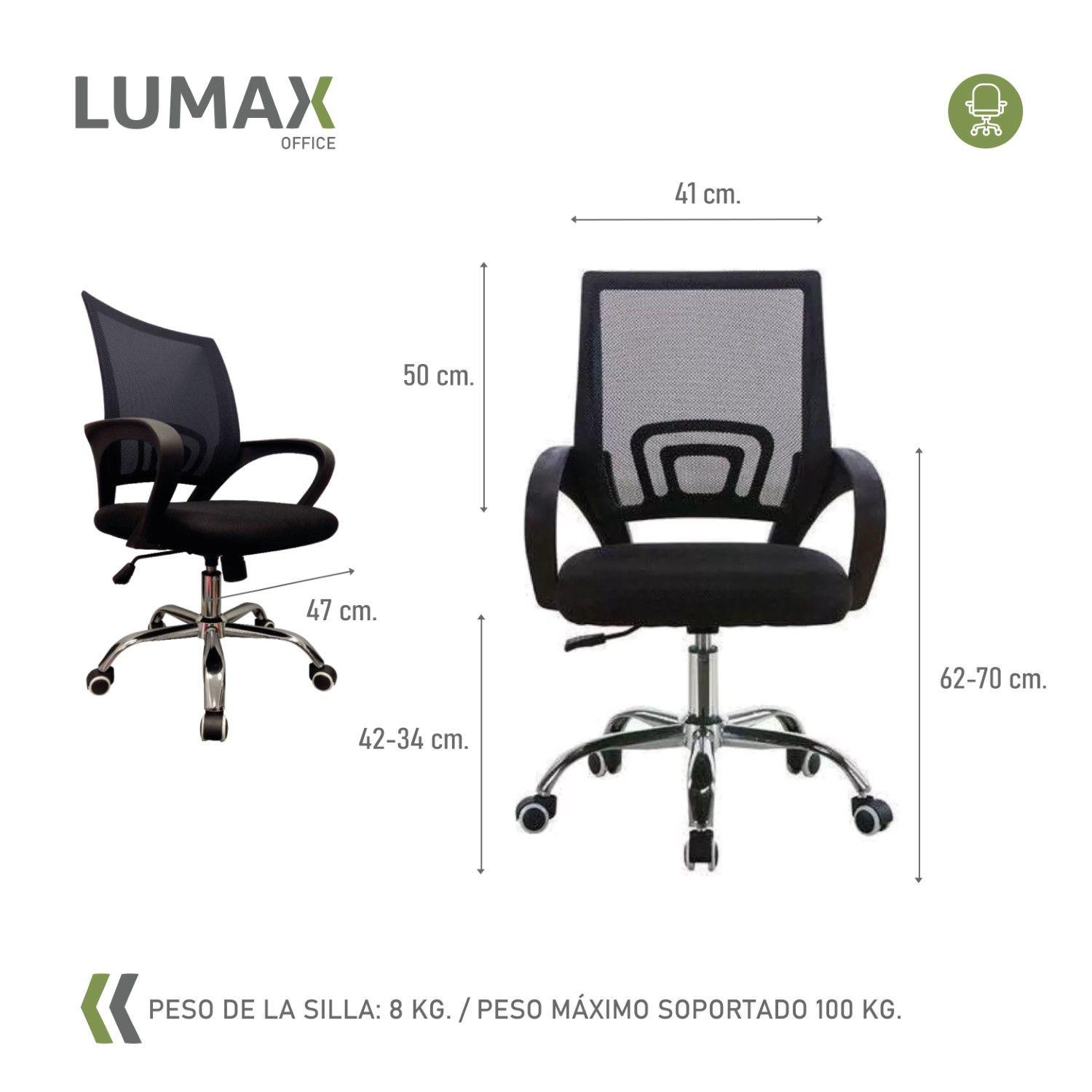 Silla Ejecutiva Escritorio Ezri Mesh Negro Muebles Metinca-2