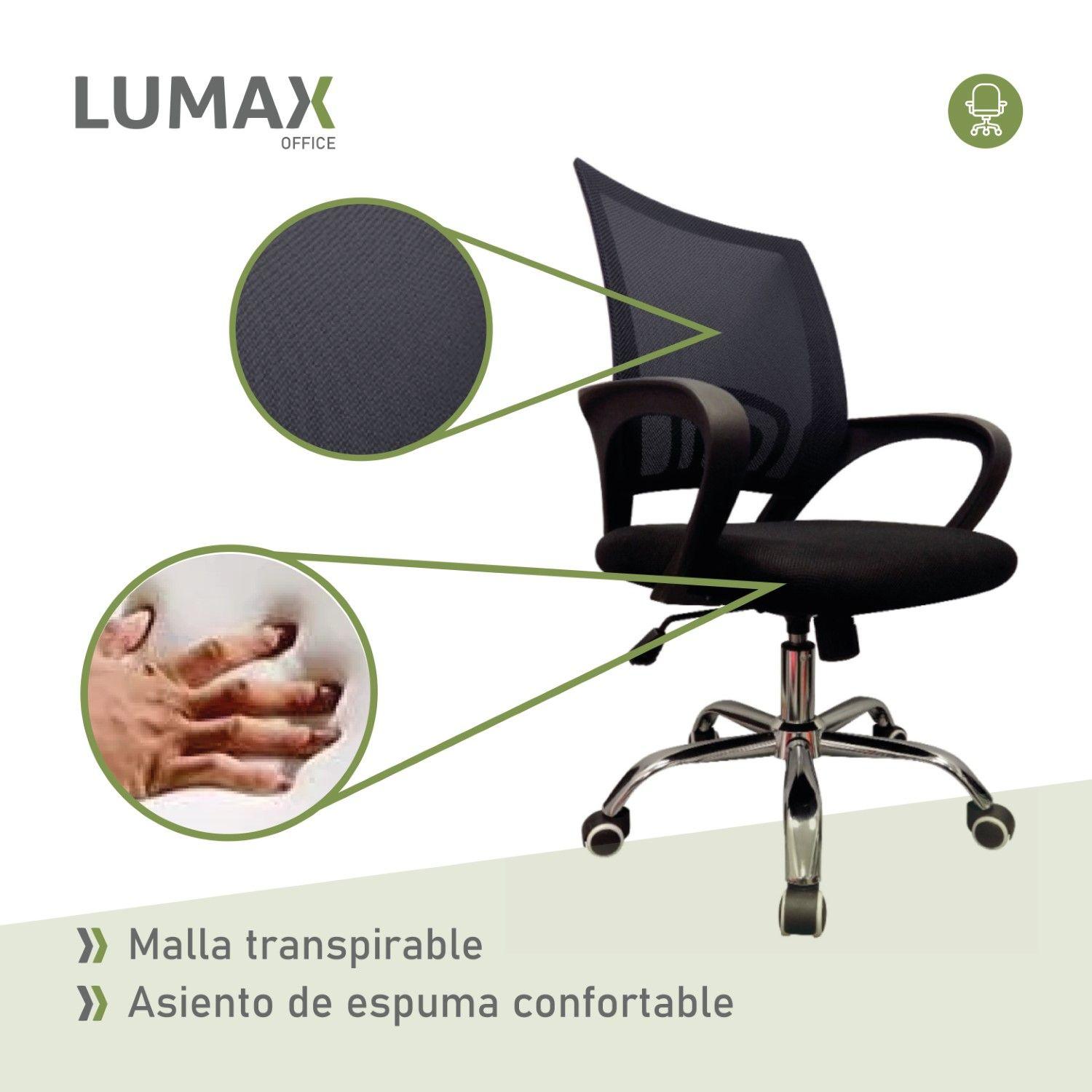 Silla Ejecutiva Escritorio Ezri Mesh Negro Muebles Metinca-5