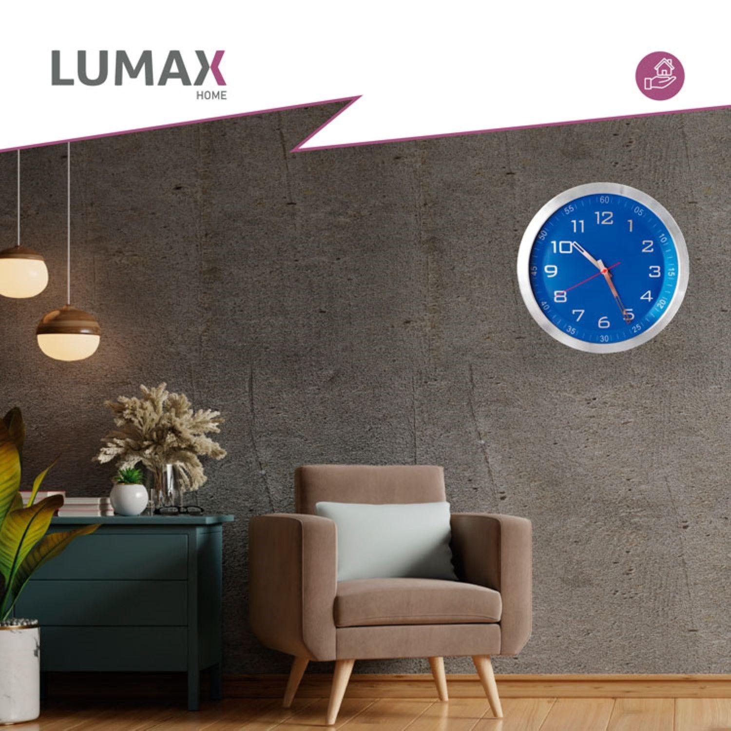 Reloj Analogico de Pared con Borde Cromado 30 cm-4