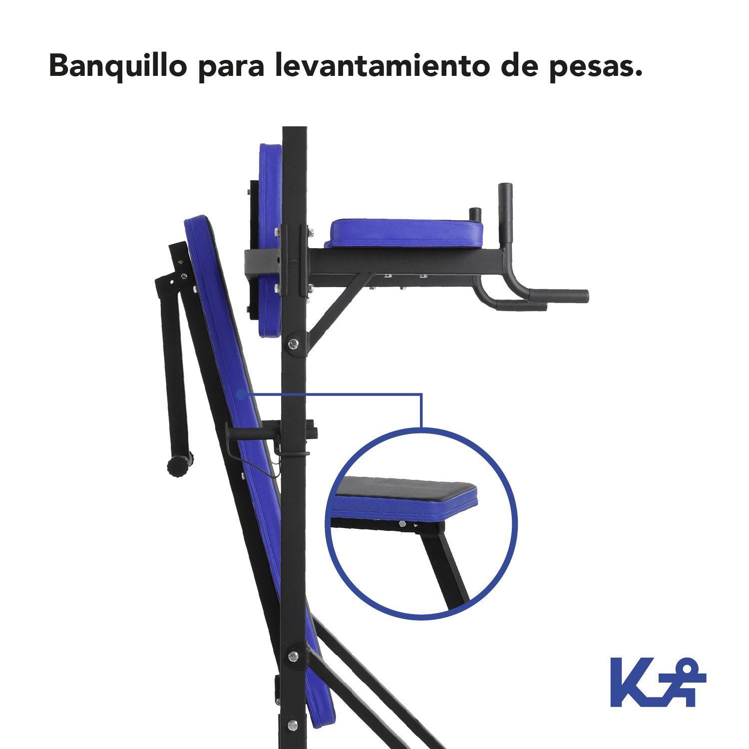 Estacion Dominadas Banco Ejercicio Musculacion-6