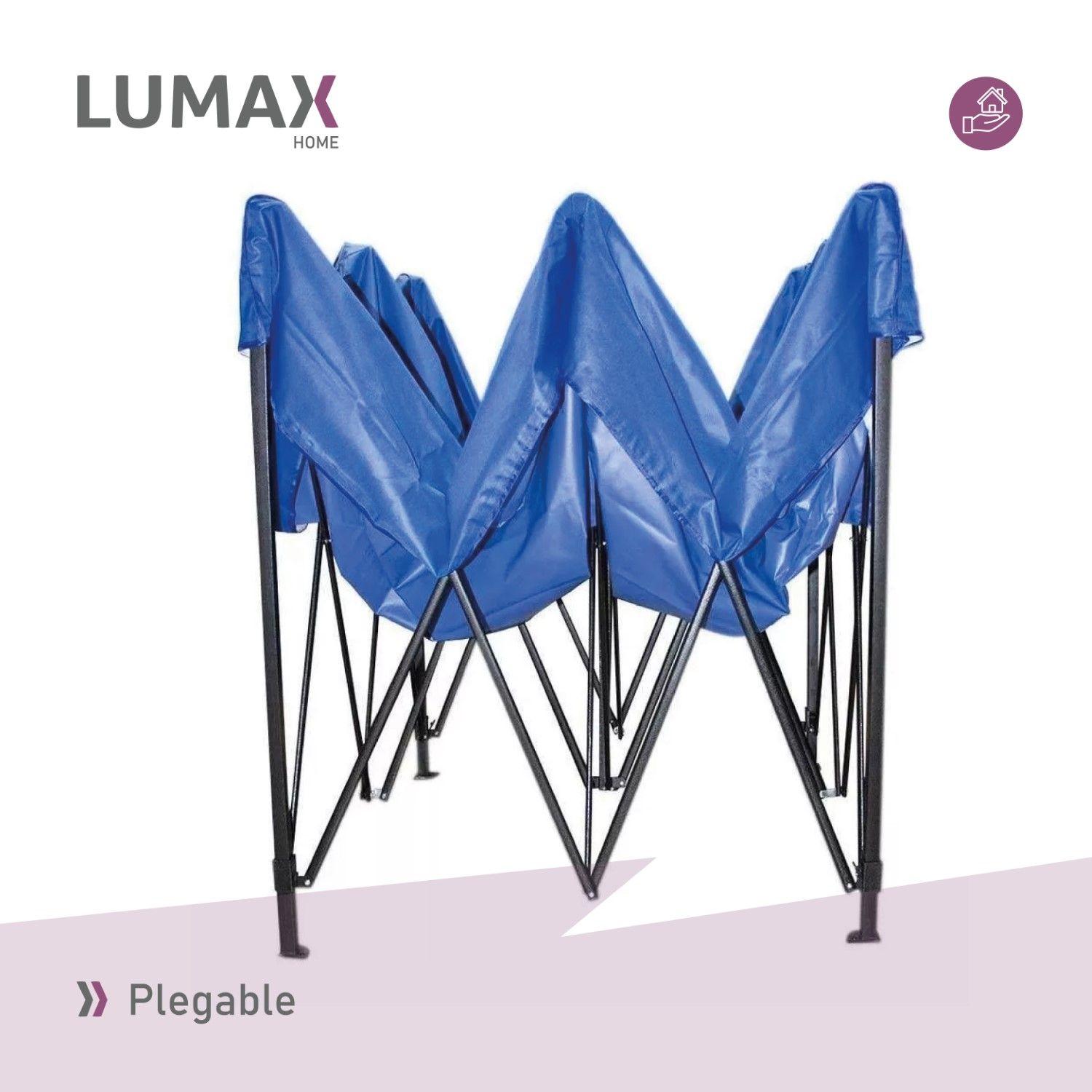 Toldo Plegable 4.5x3m Super Reforzado Con Lona Azul-4