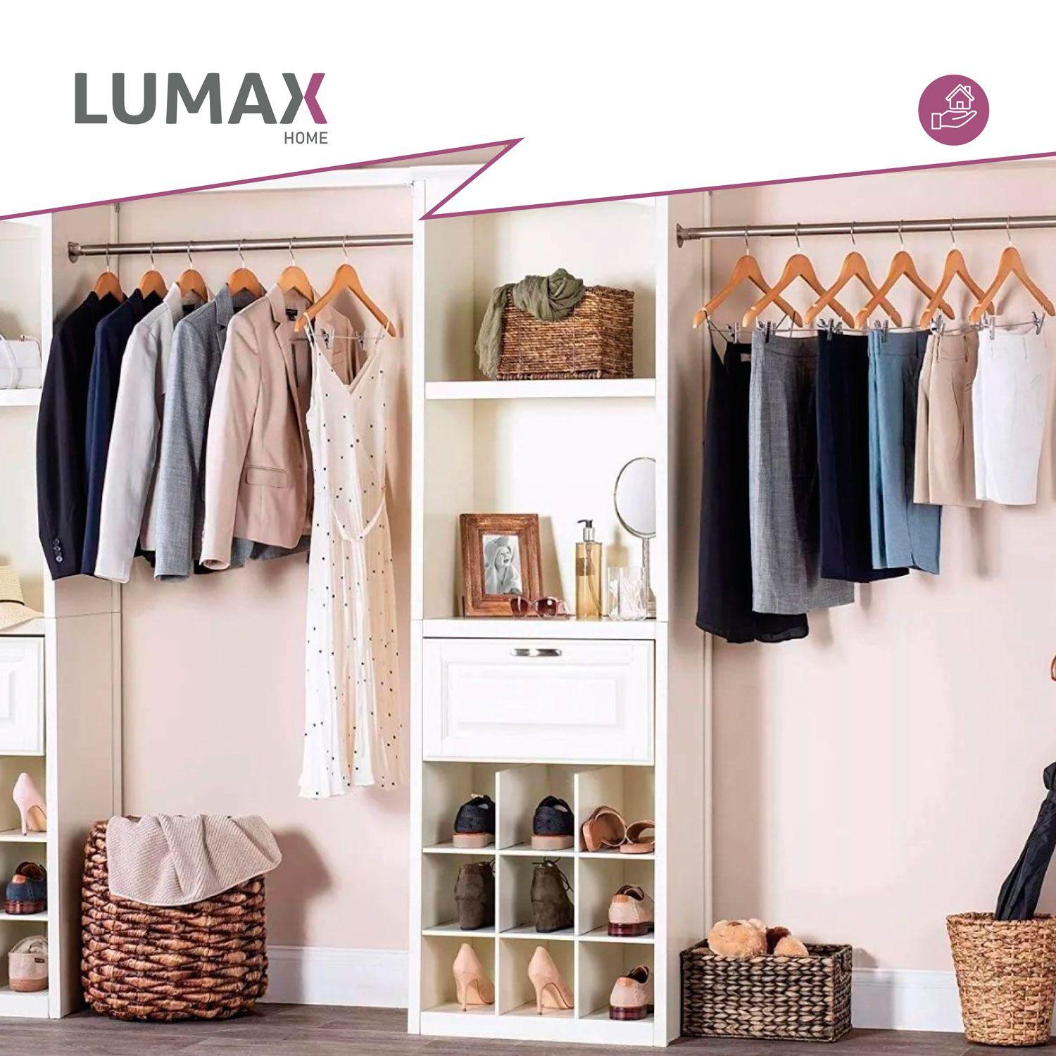 Colgador de ropa de madera con pinzas Lumax-3