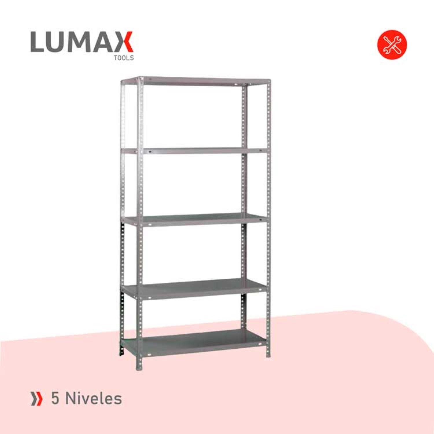 Exhibidor Repisa Metalica Armable Mecano 100x30x200cm 250Kg-6