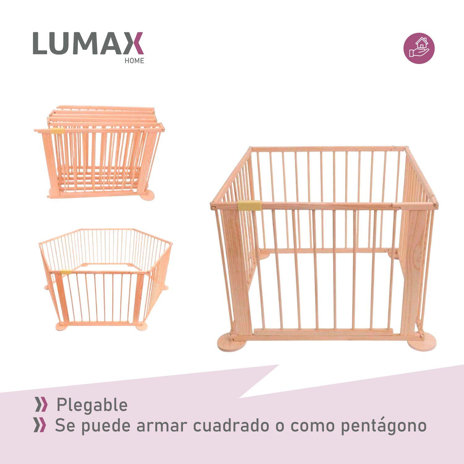 Corral De Madera Natural Para Bebes y Niños-6