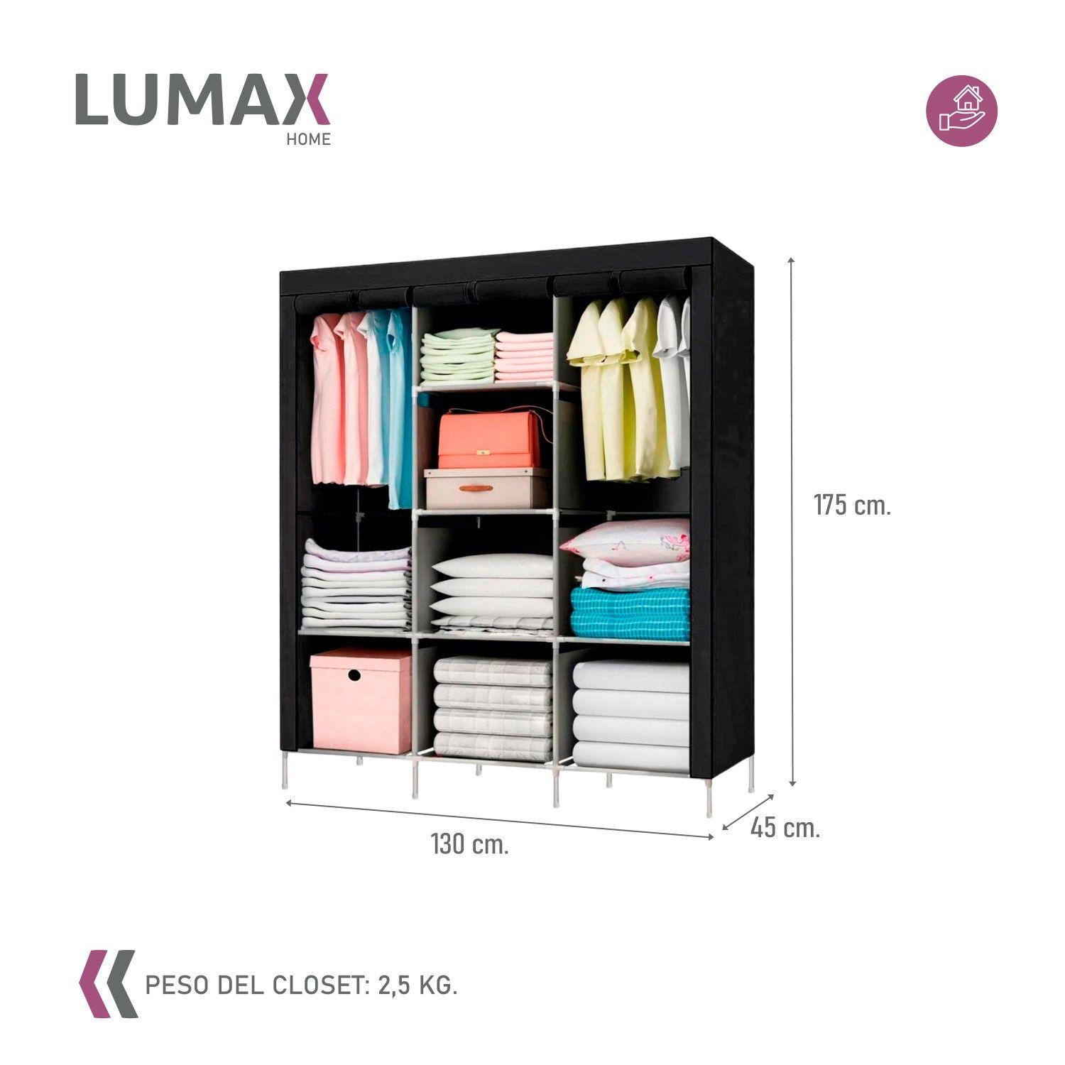 Closet Armable y Portatil de Tela 130x45x175 cm-3