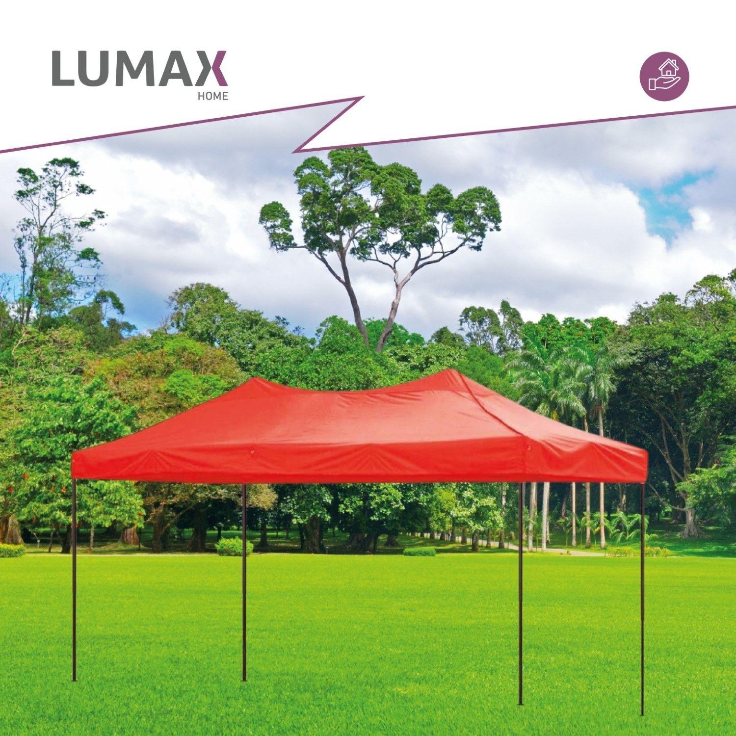 Toldo Plegable 4.5x3m Super Reforzado Con Lona Roja-3