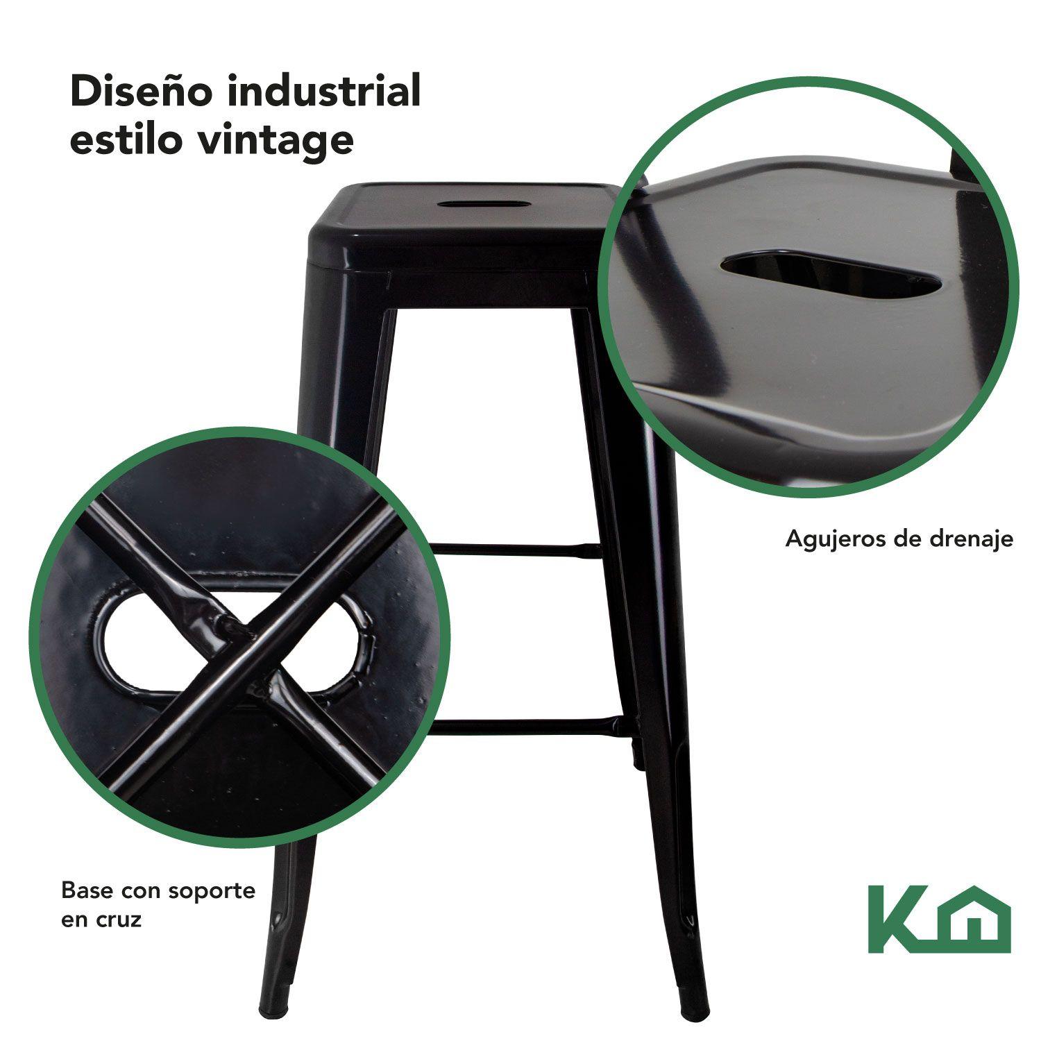 Piso Bar Silla Tolix Metalica Colores Hogar-2