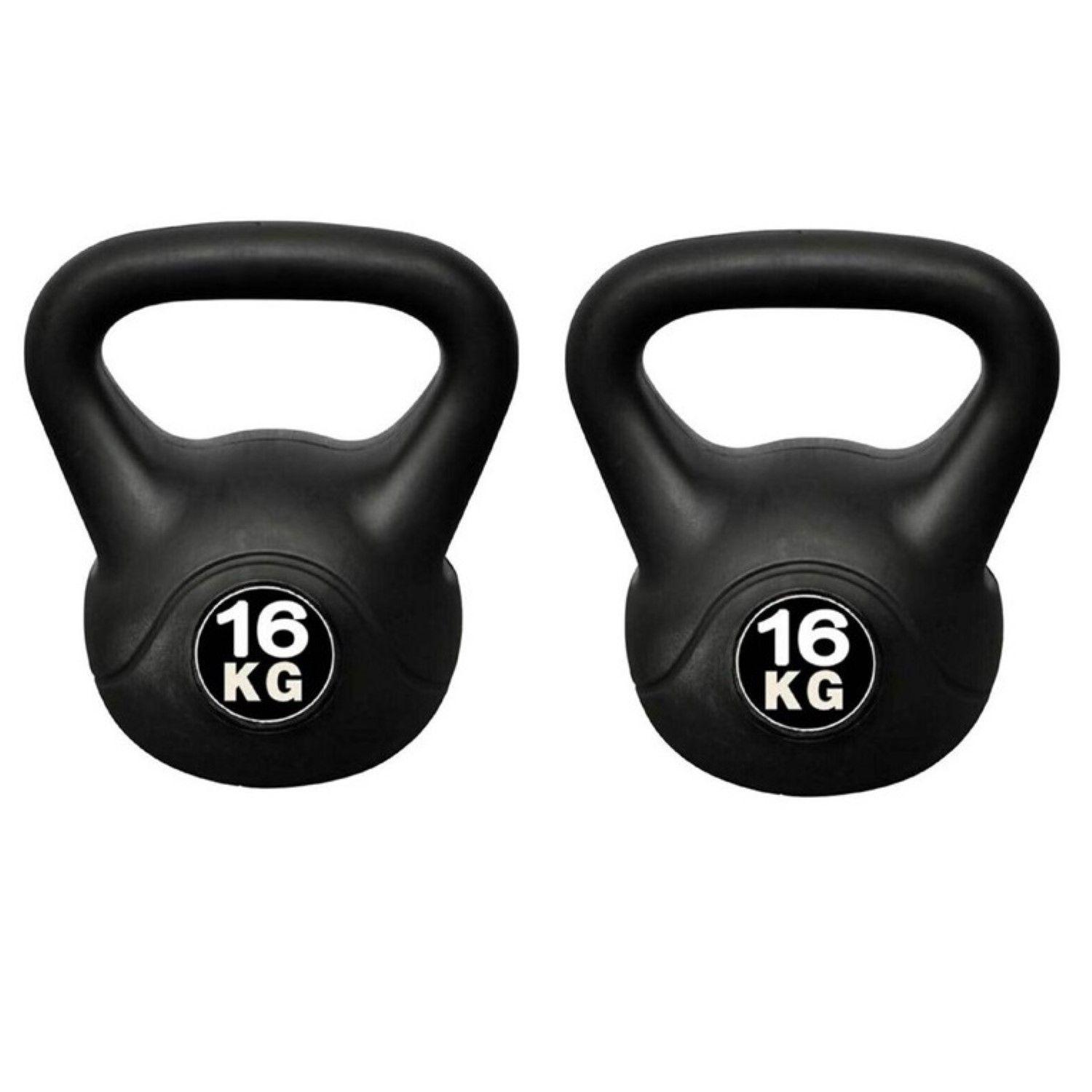 Set Par de Pesas Rusas Kettlebell 16kg Entrenamiento-0