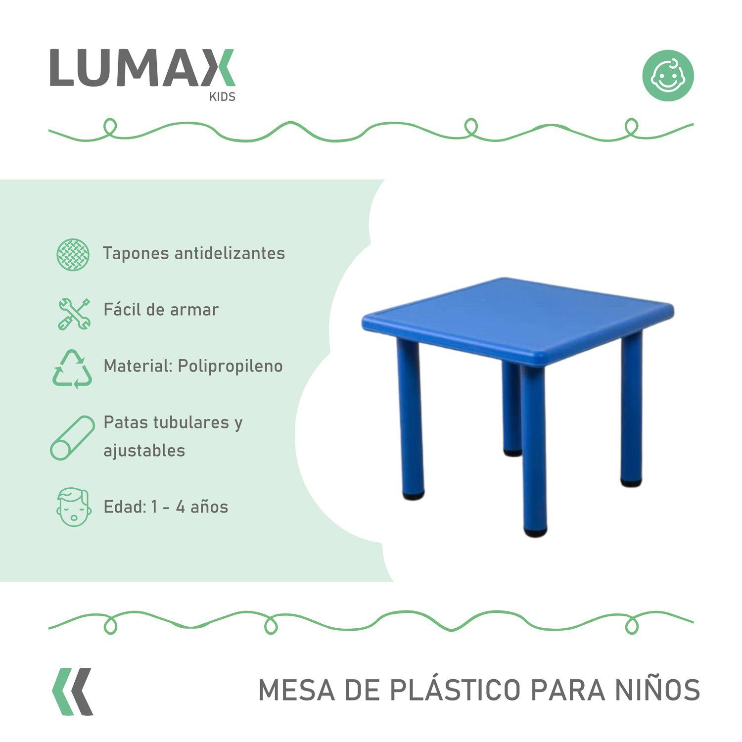 Mesa Plastico Niño 60x60x50 Azul-1