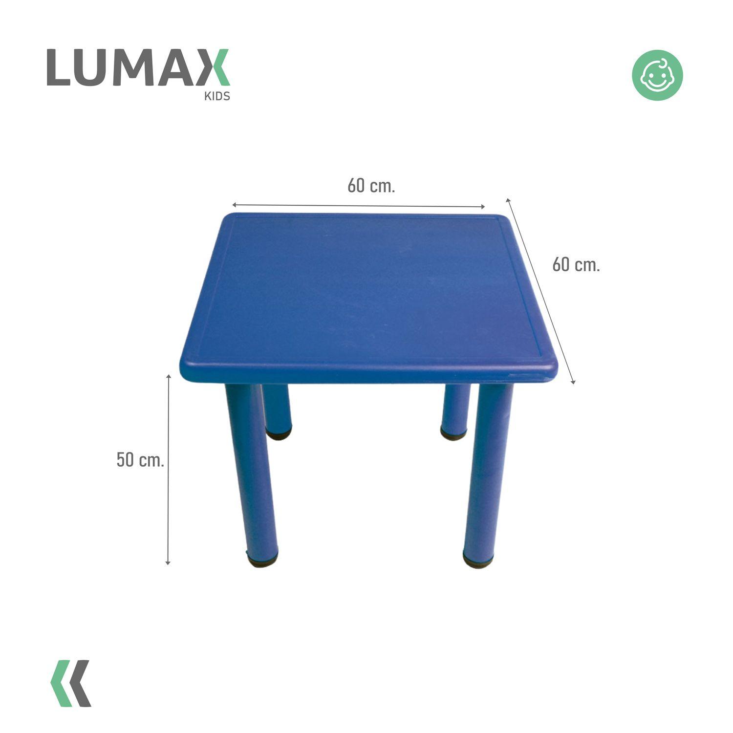 Mesa Plastico Niño 60x60x50 Azul-2