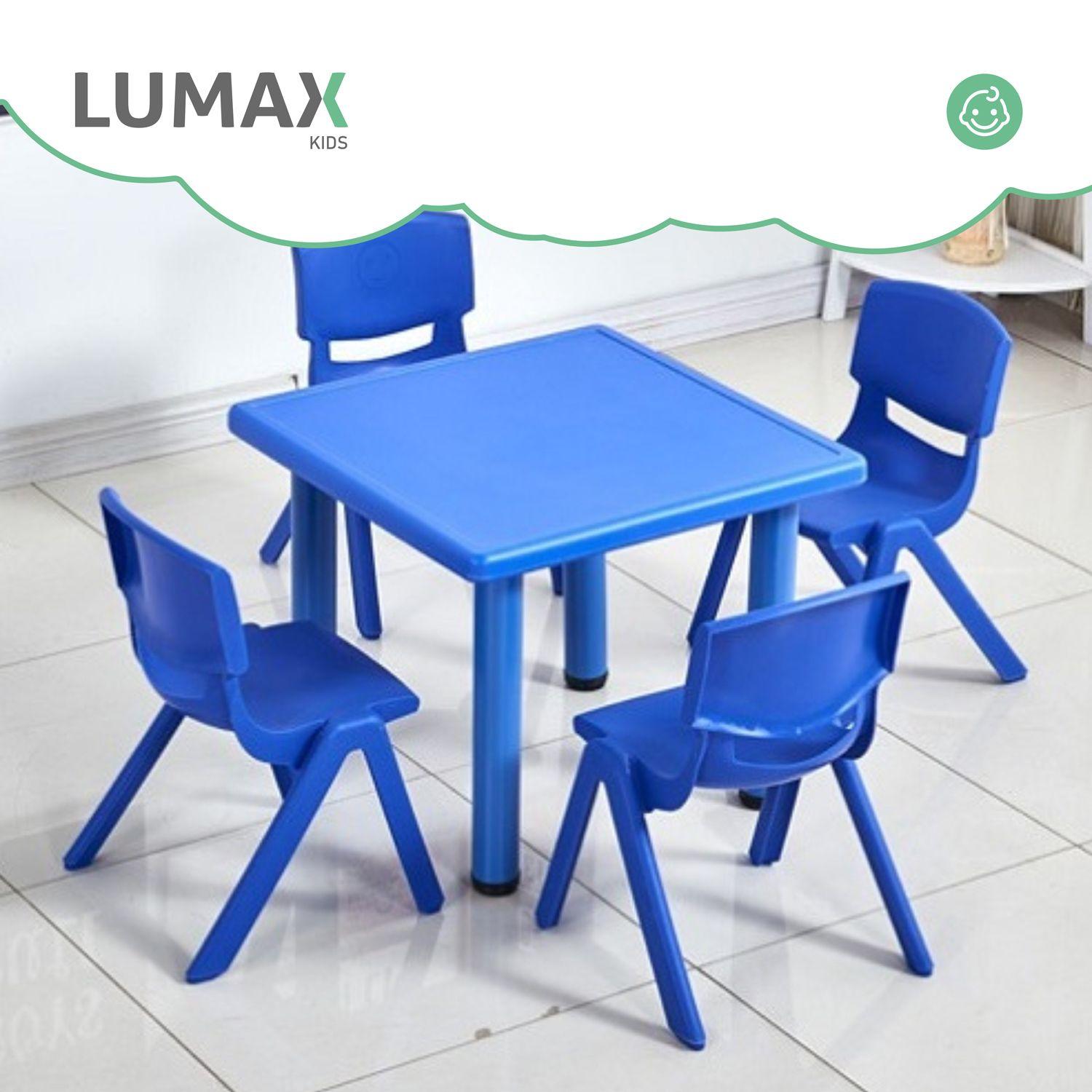 Mesa Plastico Niño 60x60x50 Azul-3