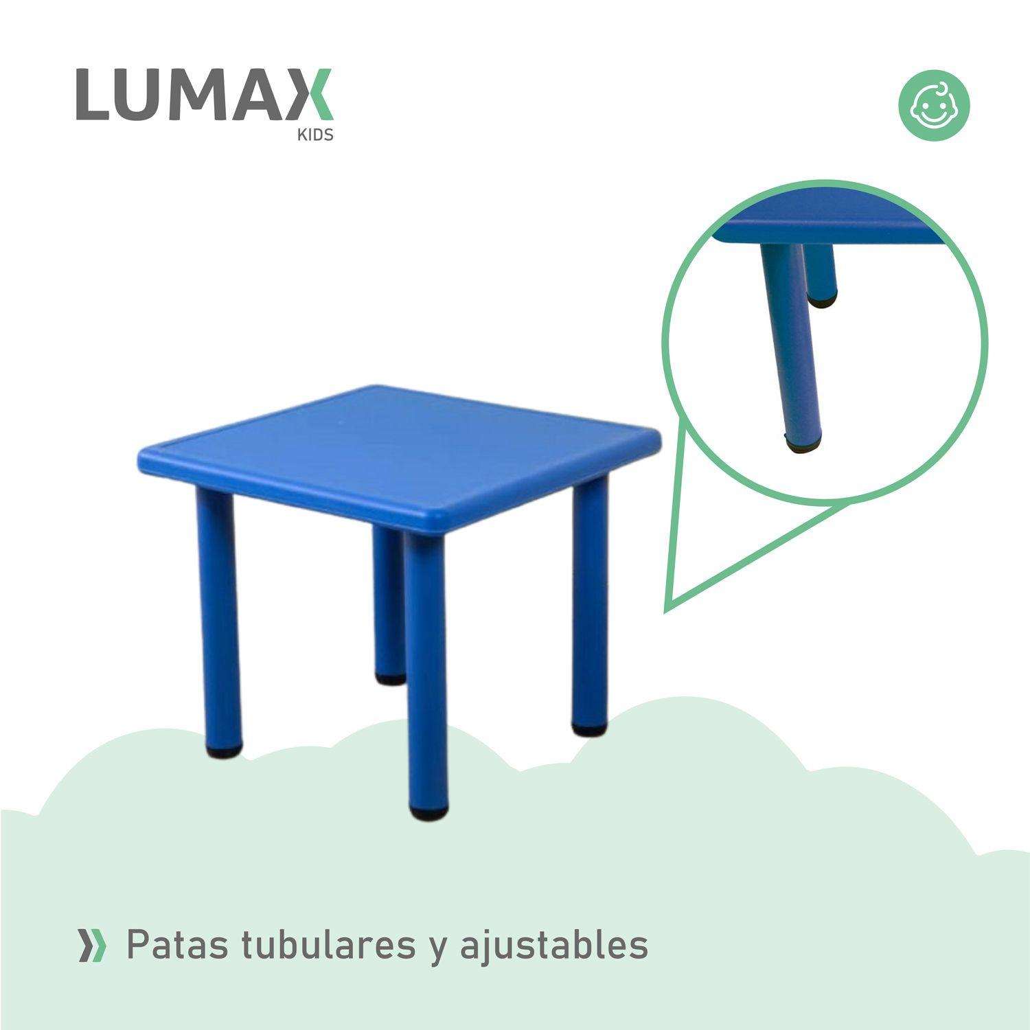 Mesa Plastico Niño 60x60x50 Azul-5