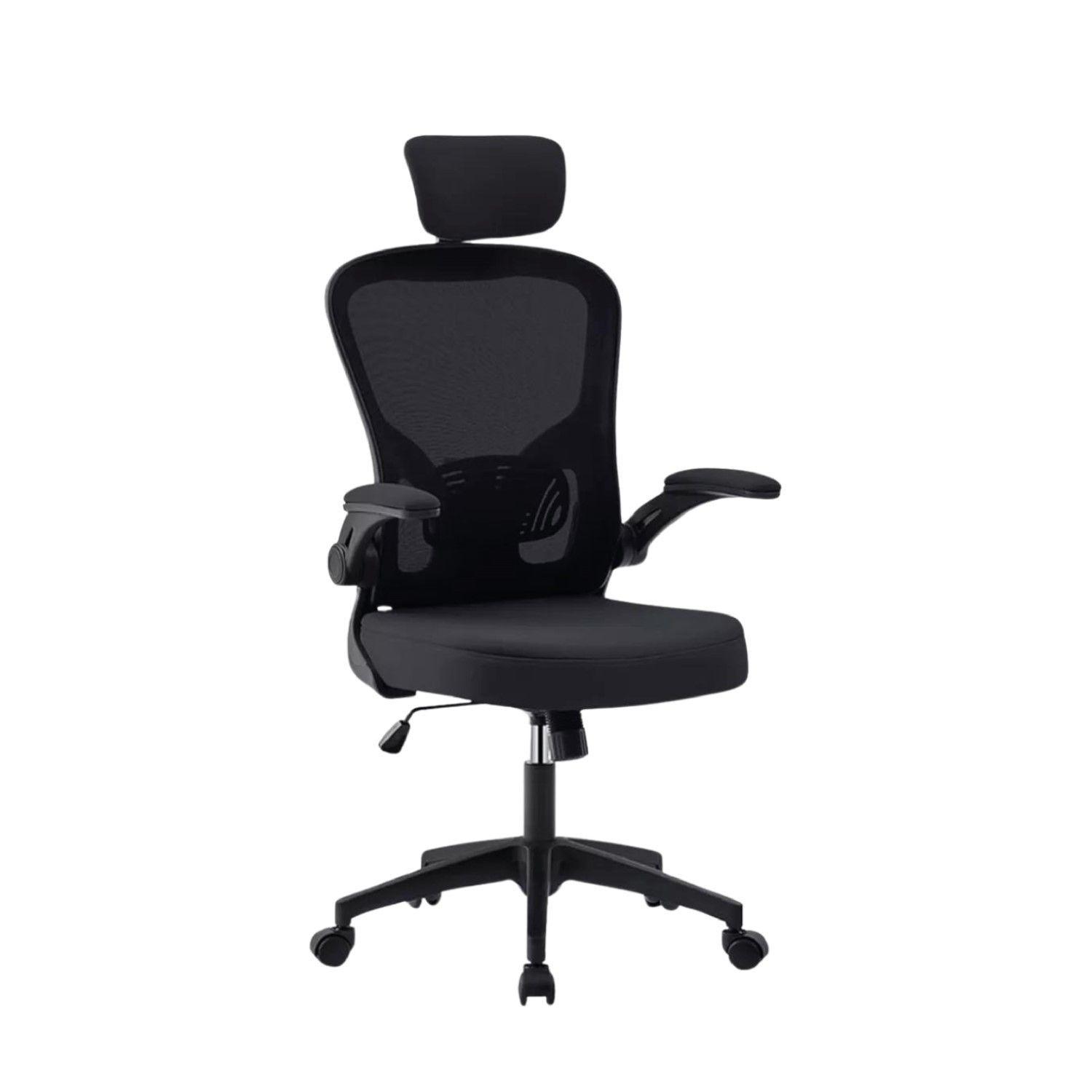 Silla De Oficina Tyne Ergonómica Con Respaldo Alto Negra-0