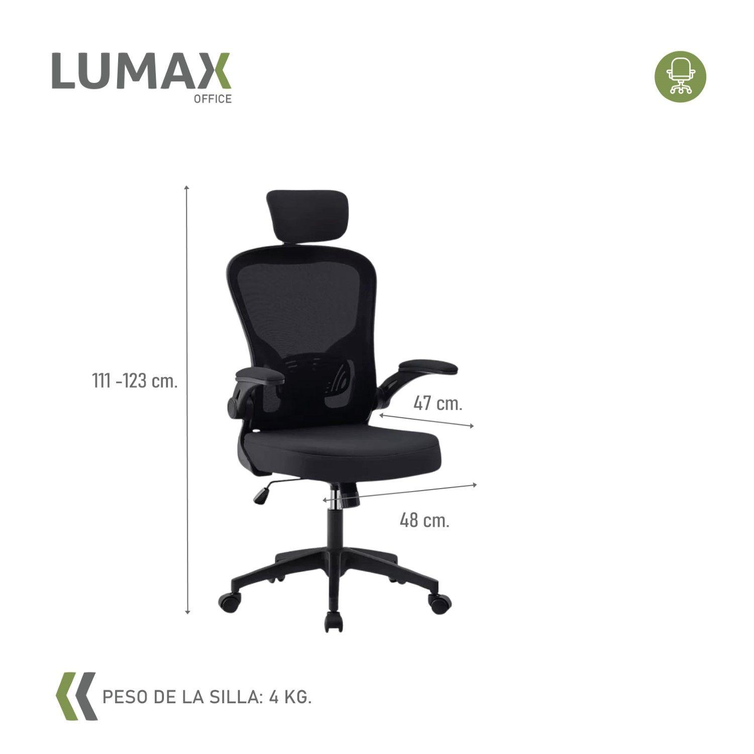 Silla De Oficina Tyne Ergonómica Con Respaldo Alto Negra-2
