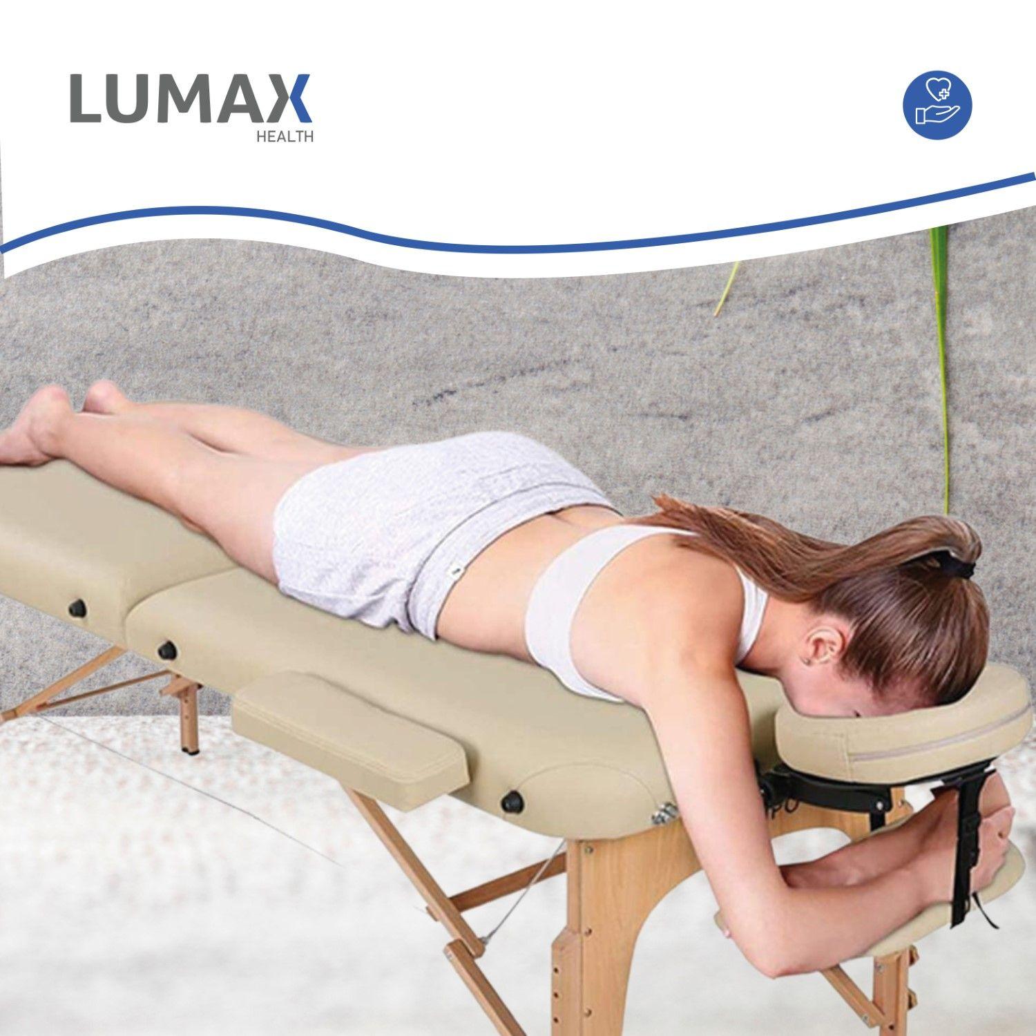 Camilla de Masajes Madera 2 Cuerpos Beige-3