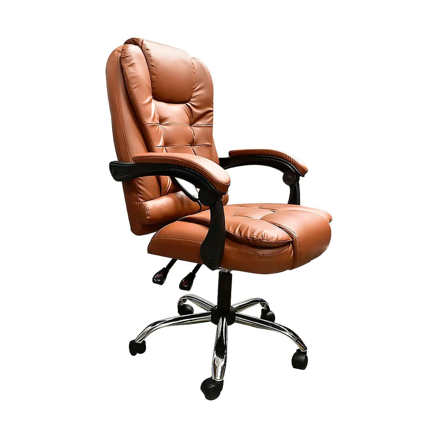 Silla Ejecutiva Escritorio Miles Premium 7 Puntos Masajes Cafe-1