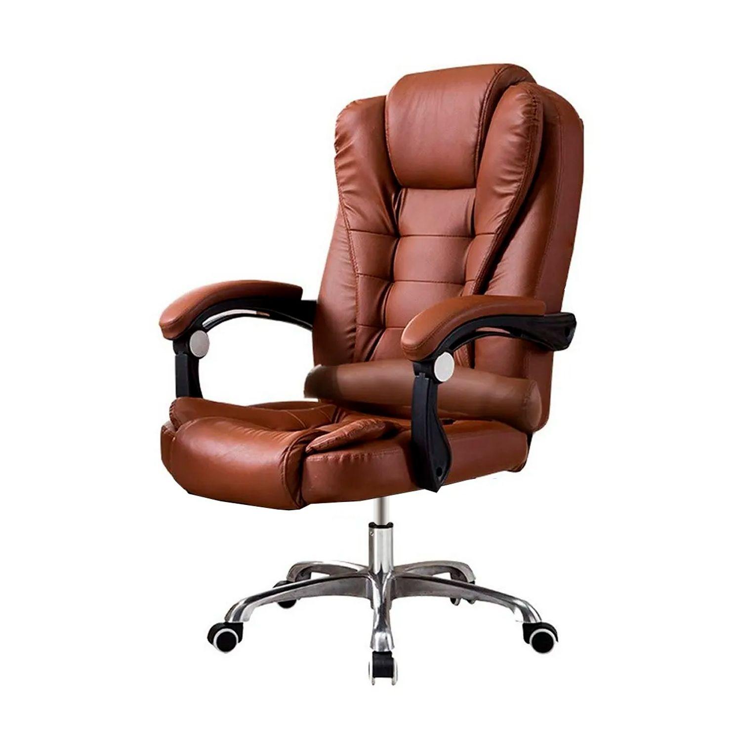 Silla Ejecutiva Escritorio Miles Premium 7 Puntos Masajes Cafe-3