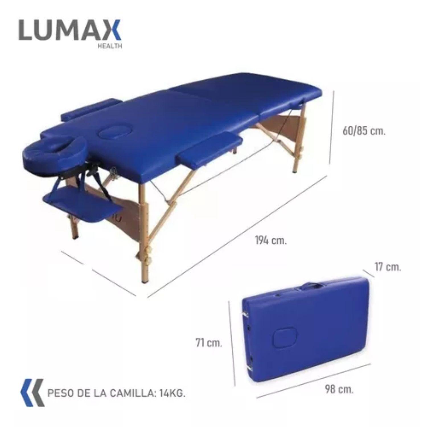 Camilla de Masajes Madera 2 Cuerpos Azul-2