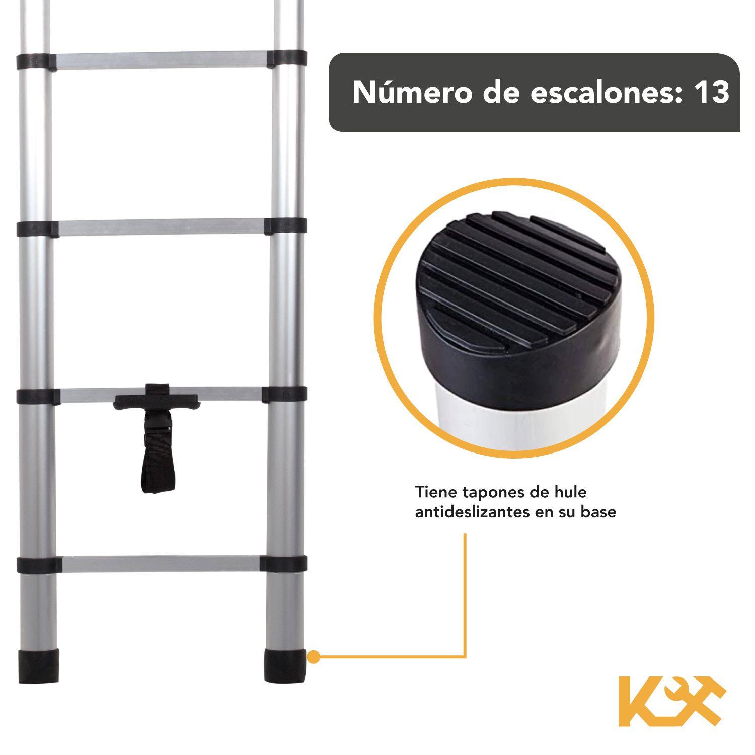 Escalera Telescopica Retractil Compacta Portatil Altura 3.8m-4