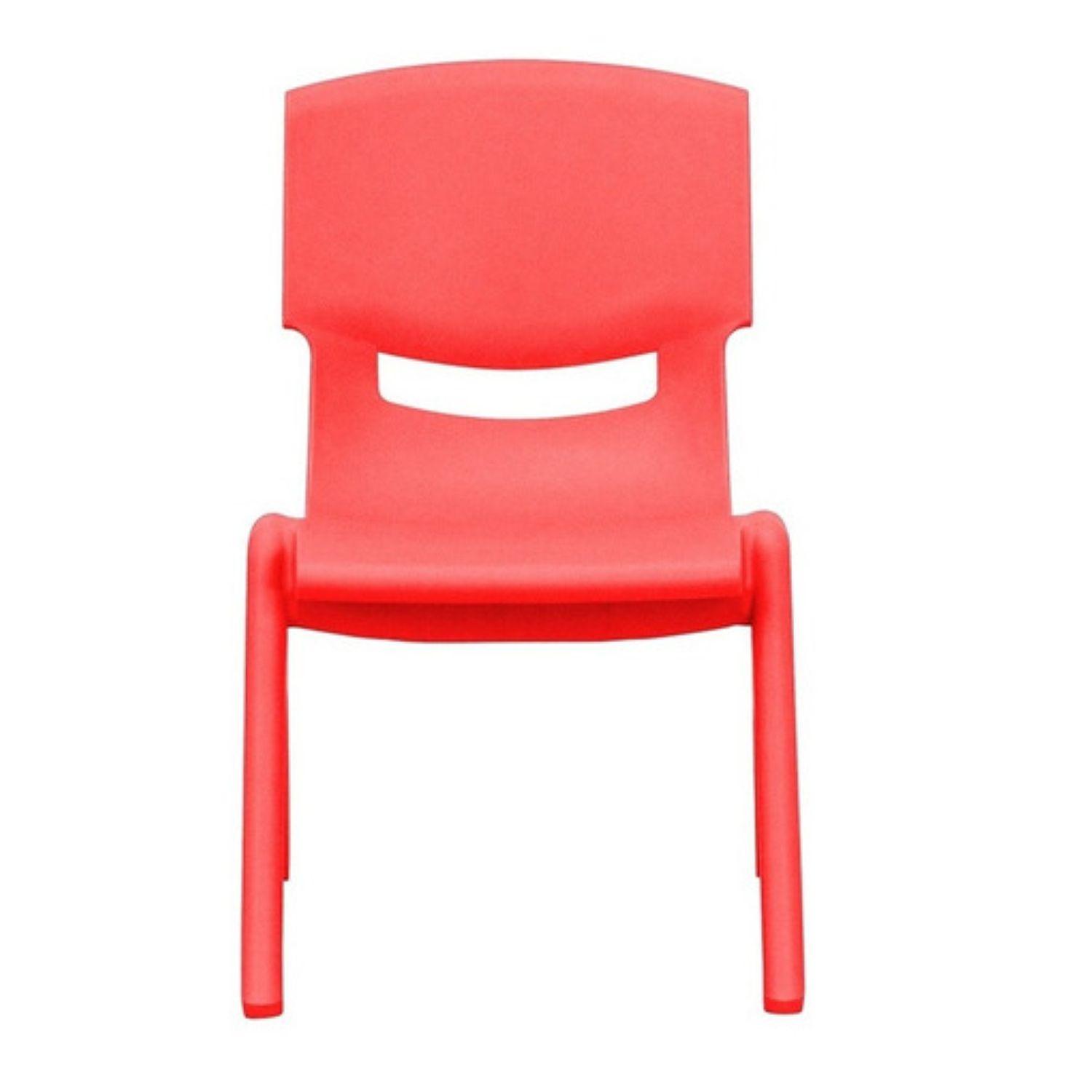 Mesa Plastico Infantil 60x60x50 + 4 Sillas Rojo-2