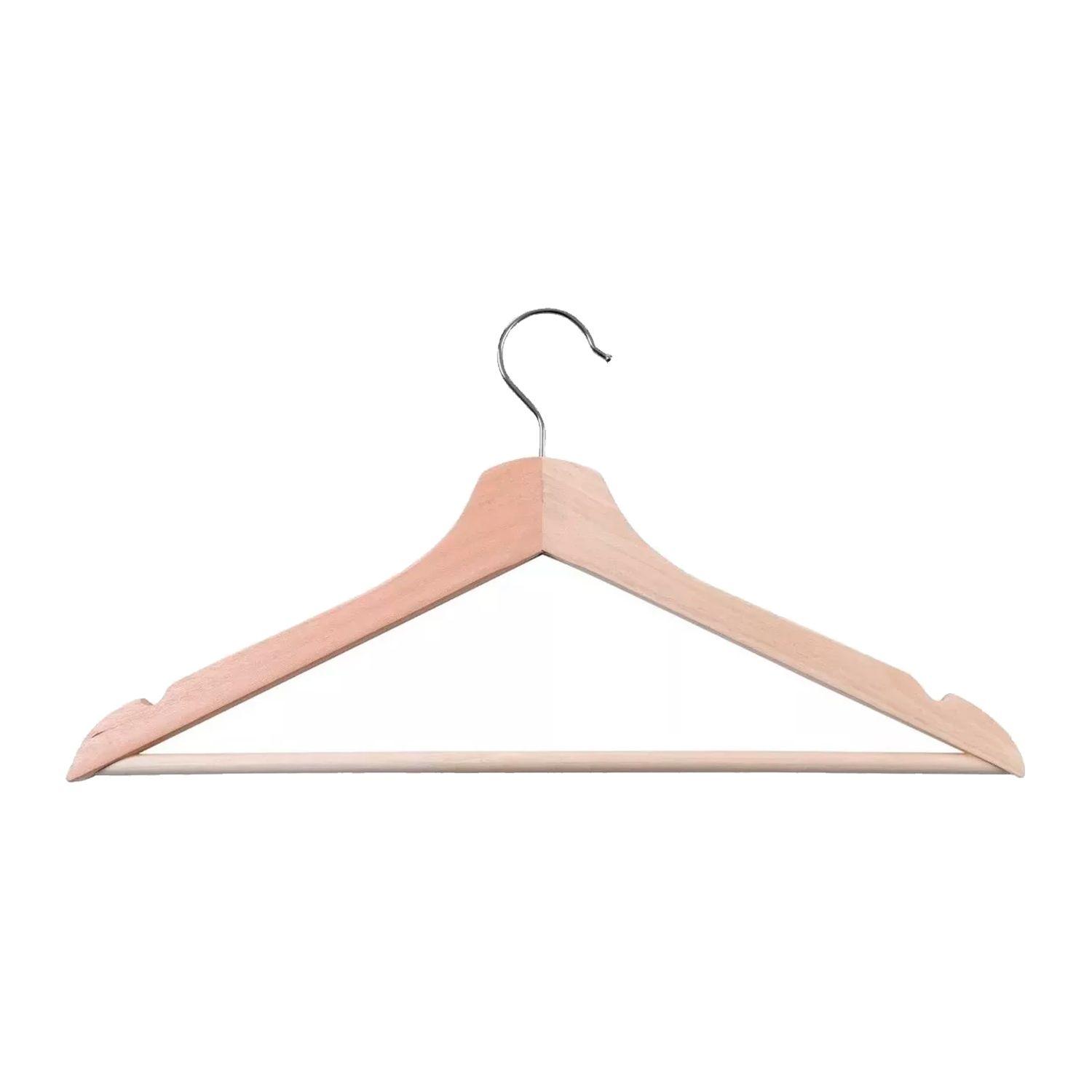Pack 10 Colgadores Organizador de Ropa de Madera MeTinca-1