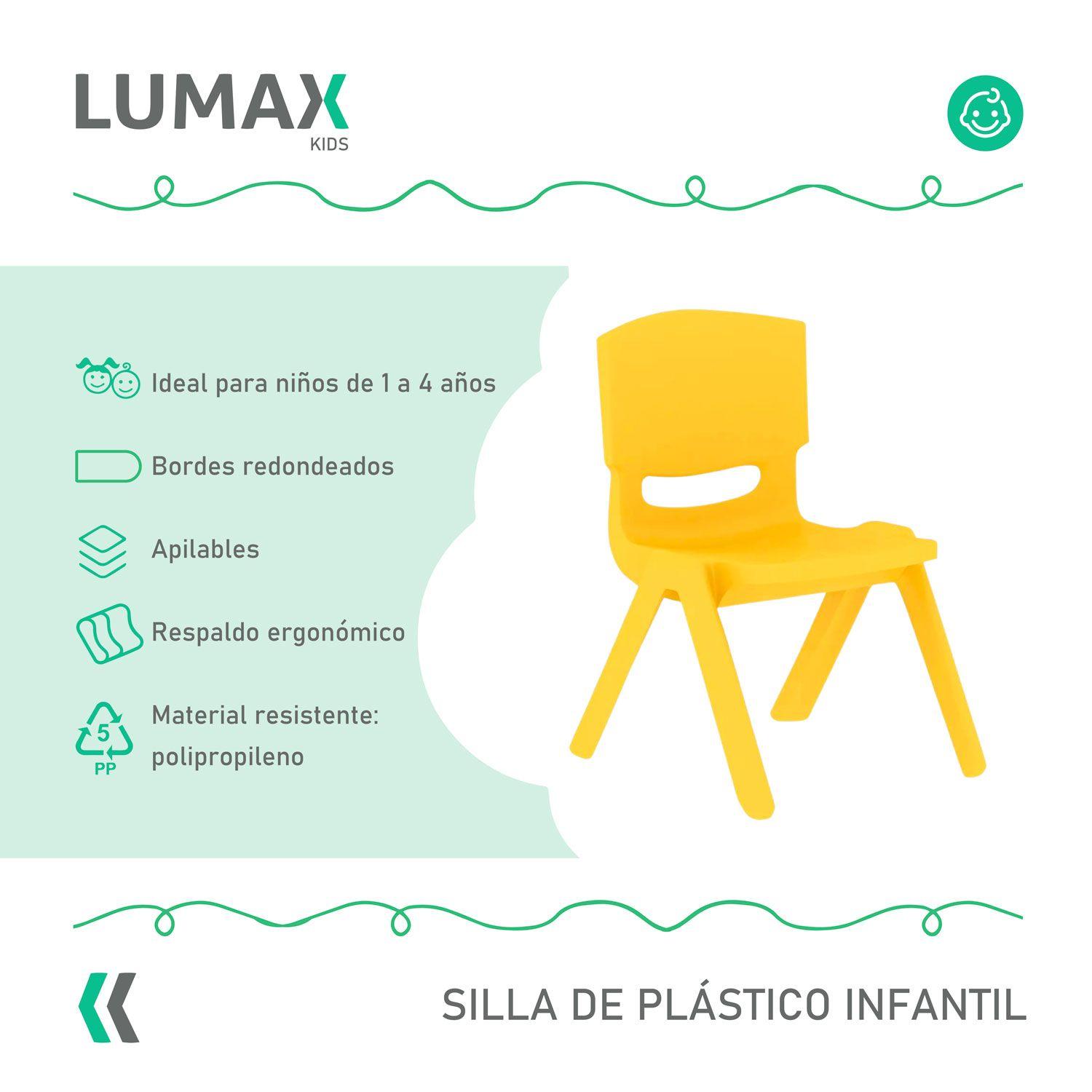 Silla de Plastico Infantil Hogar Jardin Niños MeTinca-1