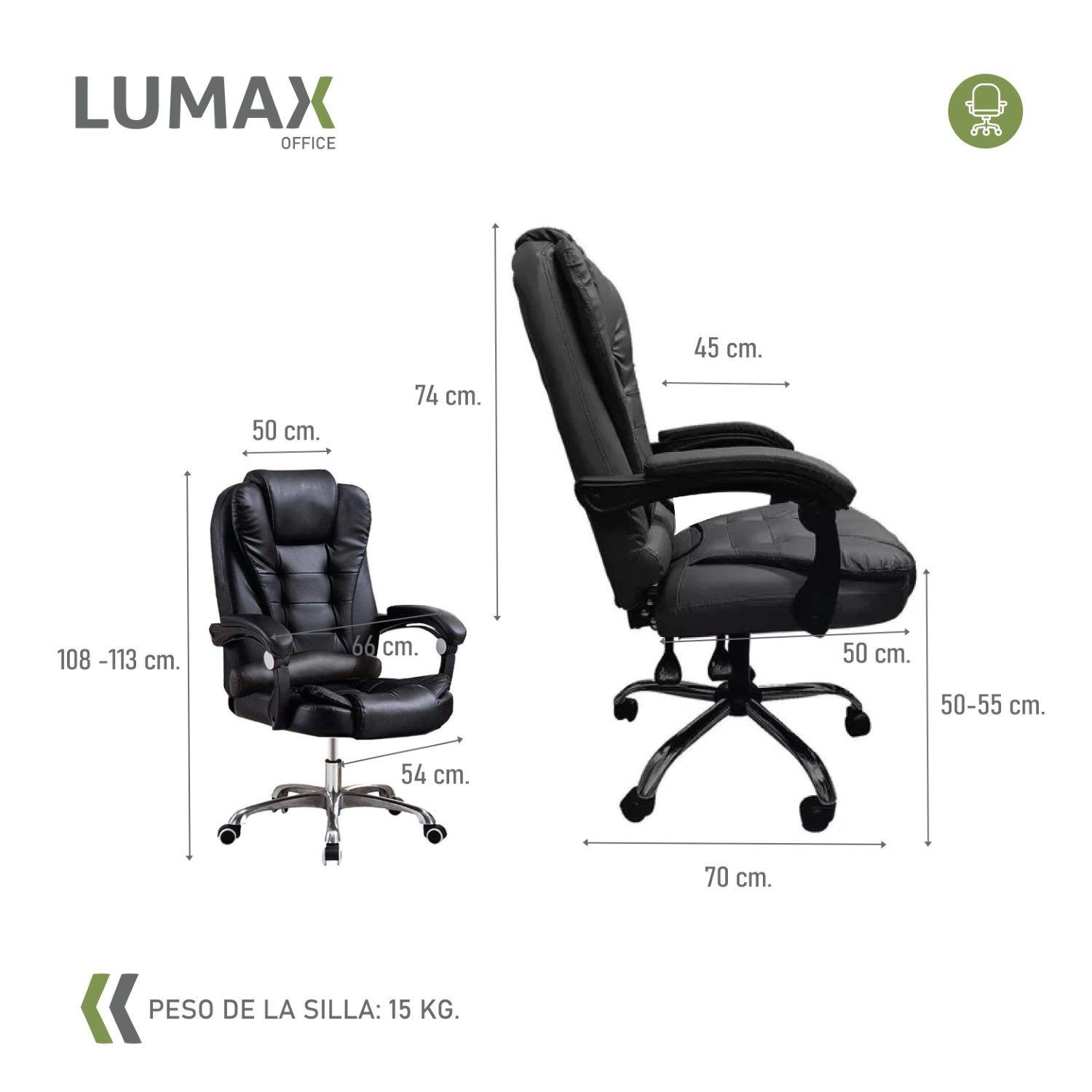 Silla Ejecutiva Escritorio Miles Premium Color Negro-2