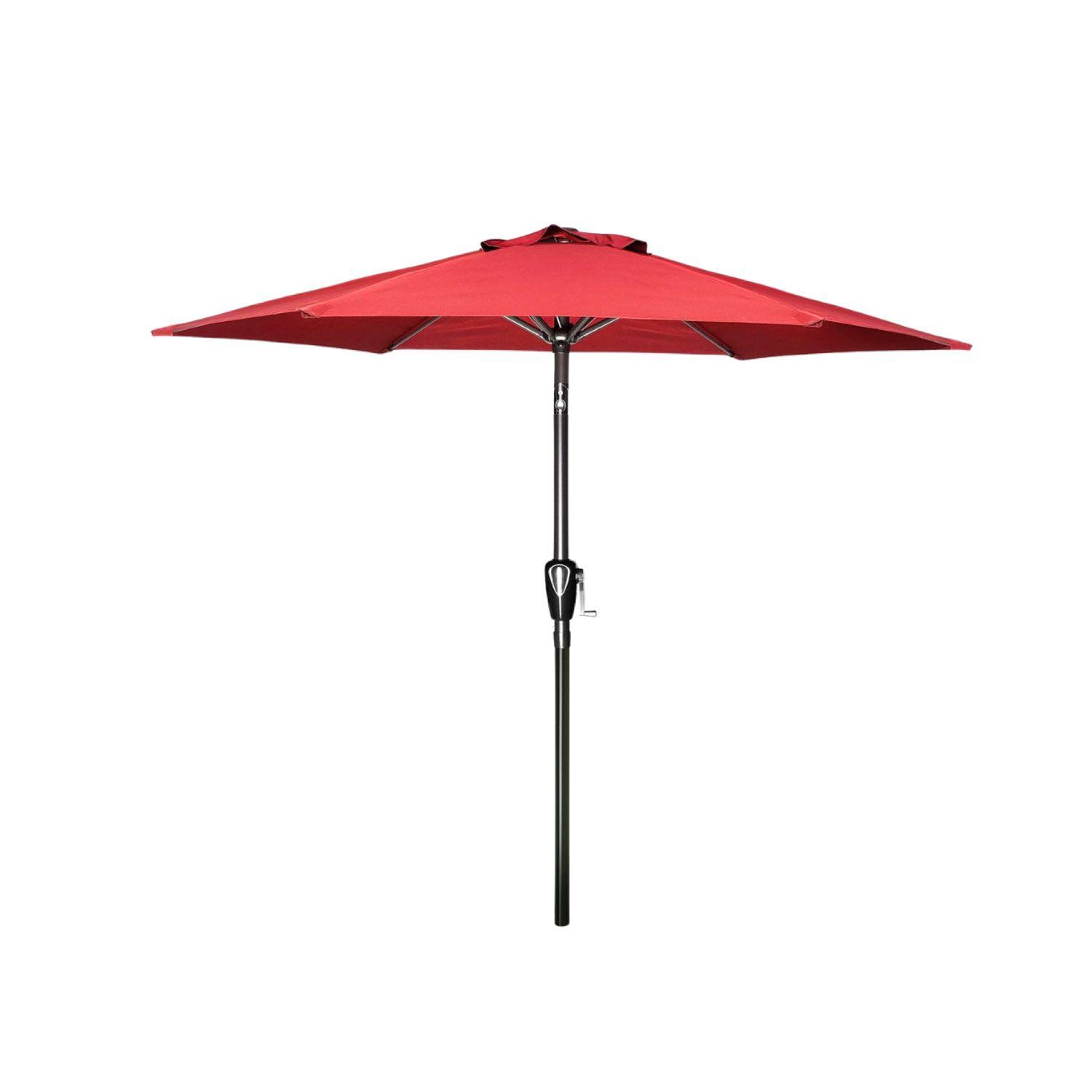 Quitasol Plegable Altura Ajustable Playa Uv Rojo+ Base-0