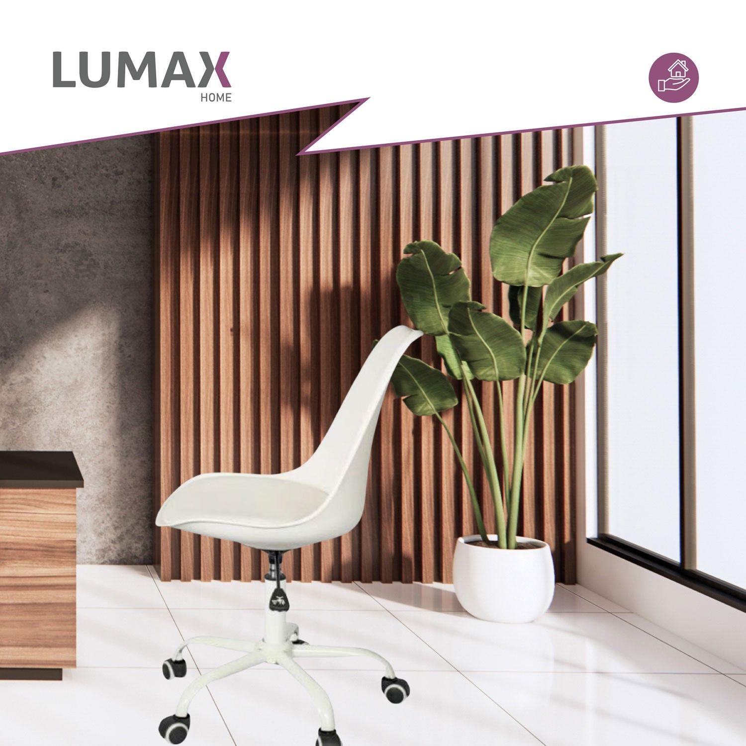 Silla De Oficina Eames Con Ruedas Minimalista Blanca-3