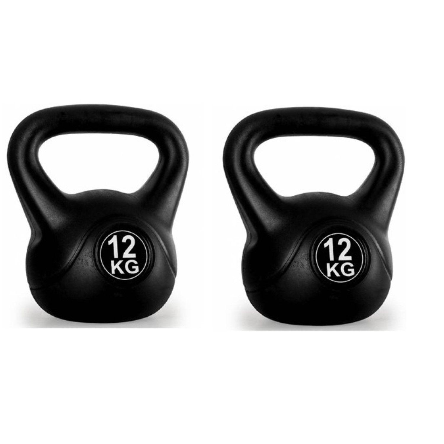 Set Par de Pesas Rusas Kettlebell 12kg Entrenamiento-0