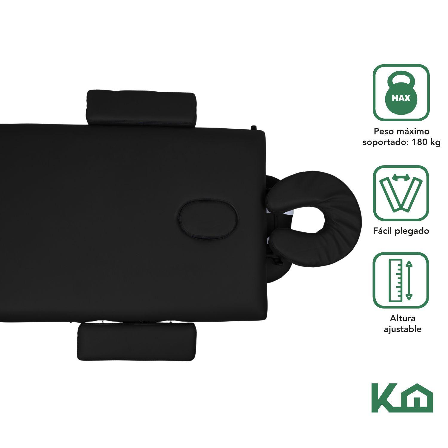 Camilla de Masajes Portatil Estuche Spa Negro-2