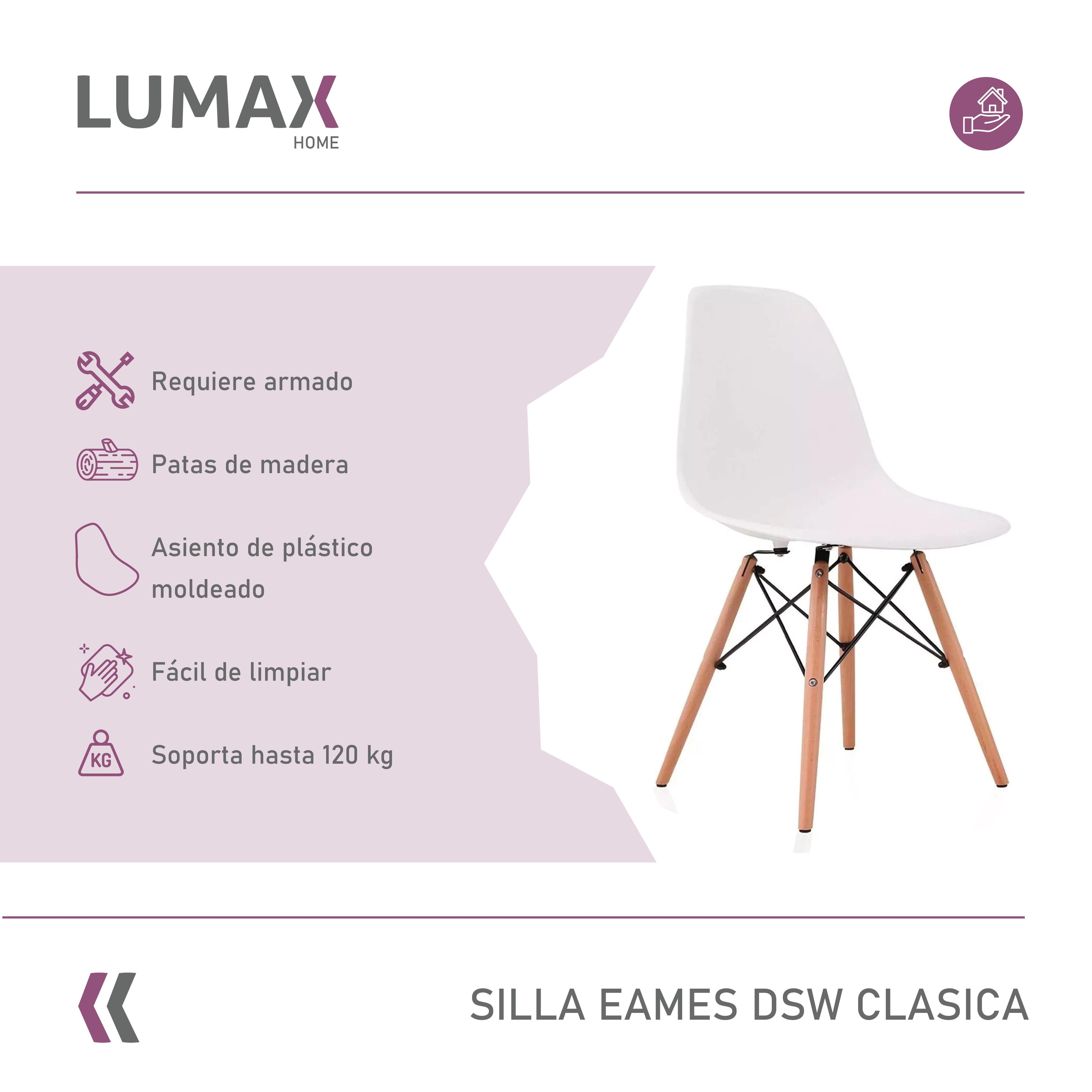 Silla Eames Dsw Clasica Blanca Muebles Metinca-4