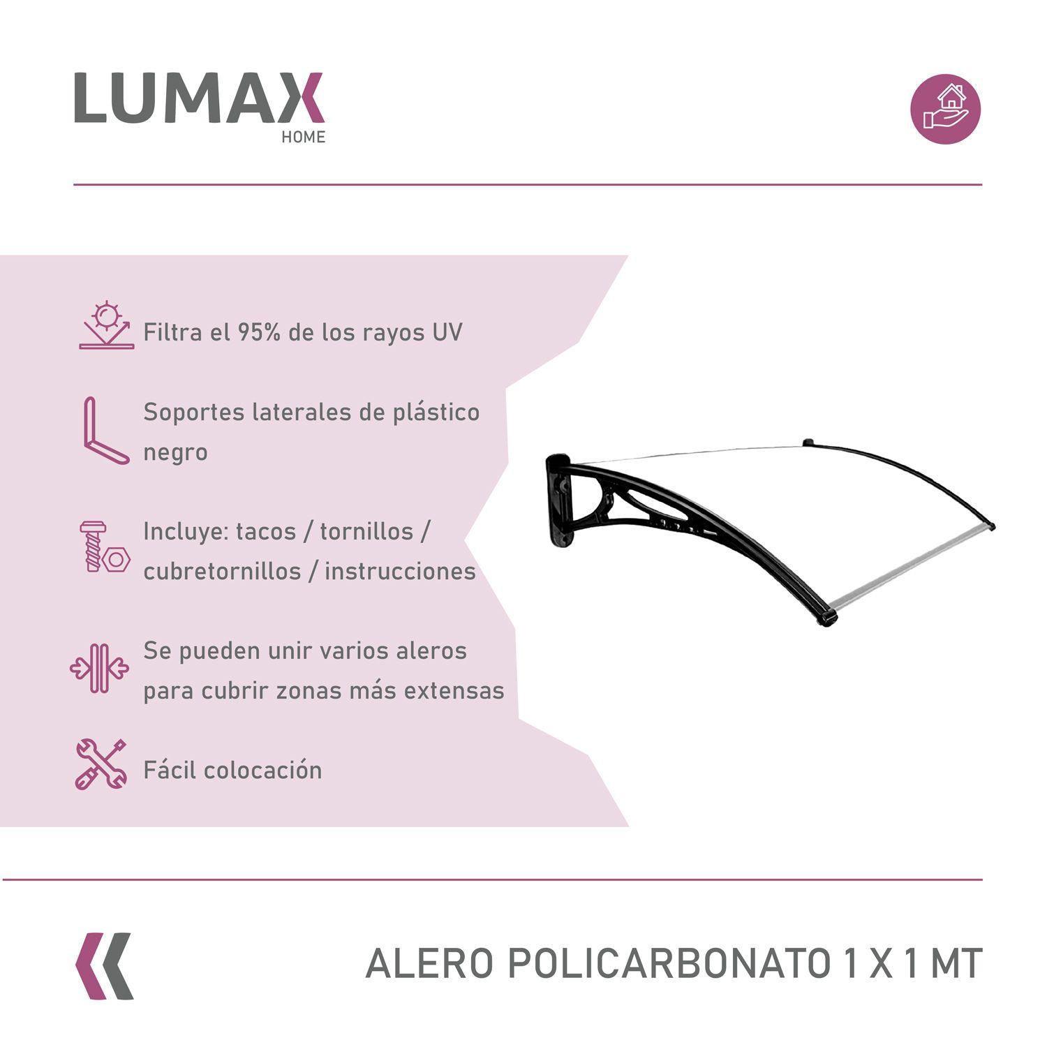 Alero Policarbonato 1,0 x 1,0 M Transparente-2