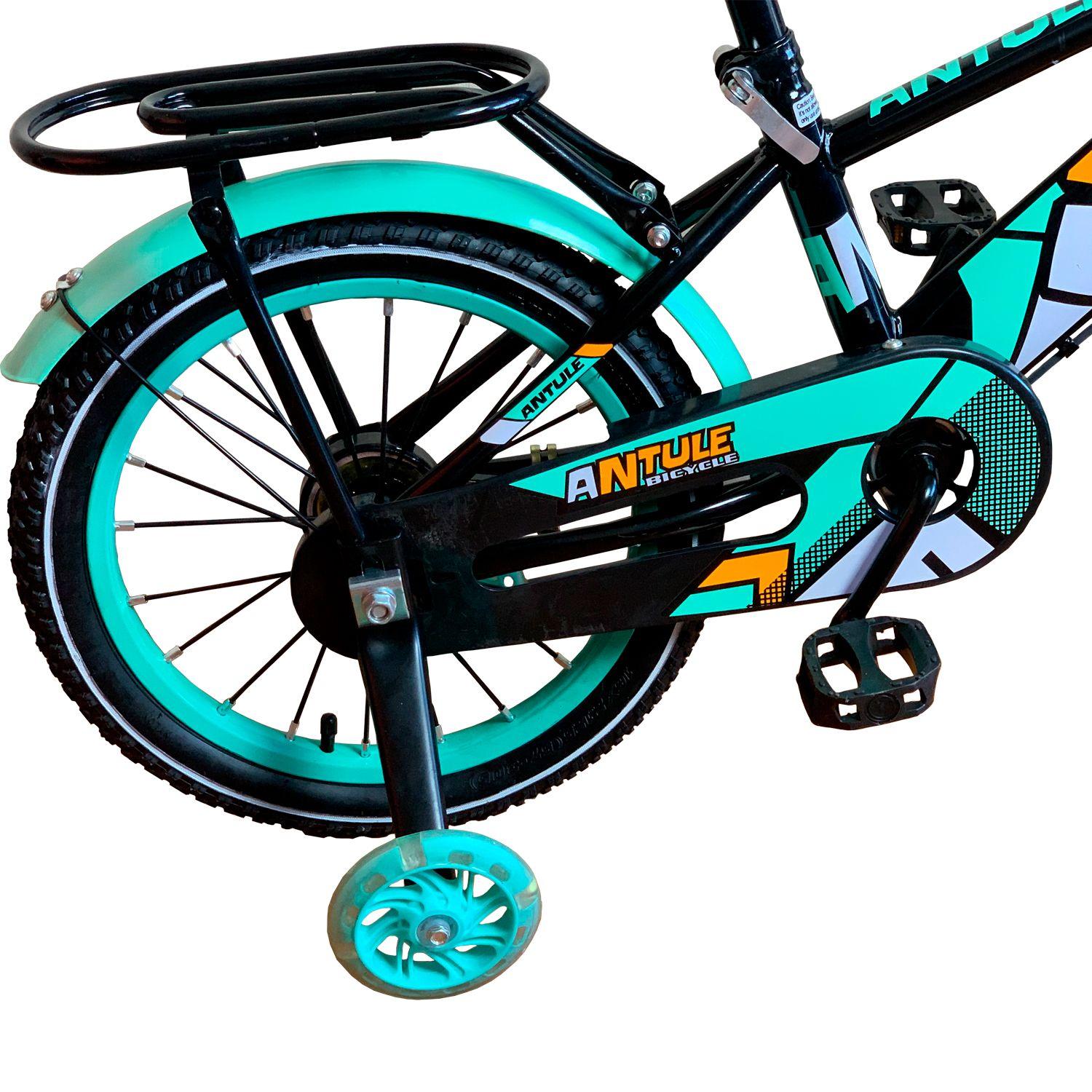 Bicicleta Infantil Antule Aro 12 Rueditas y Canasto Verde-2