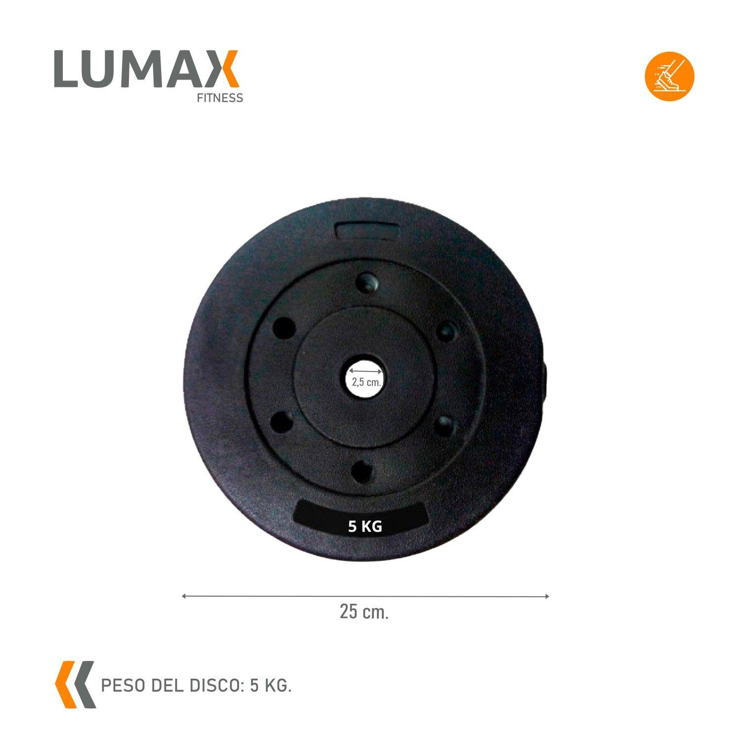 Disco Cementado Para Barra Mancuernas O Banco 5kg-2